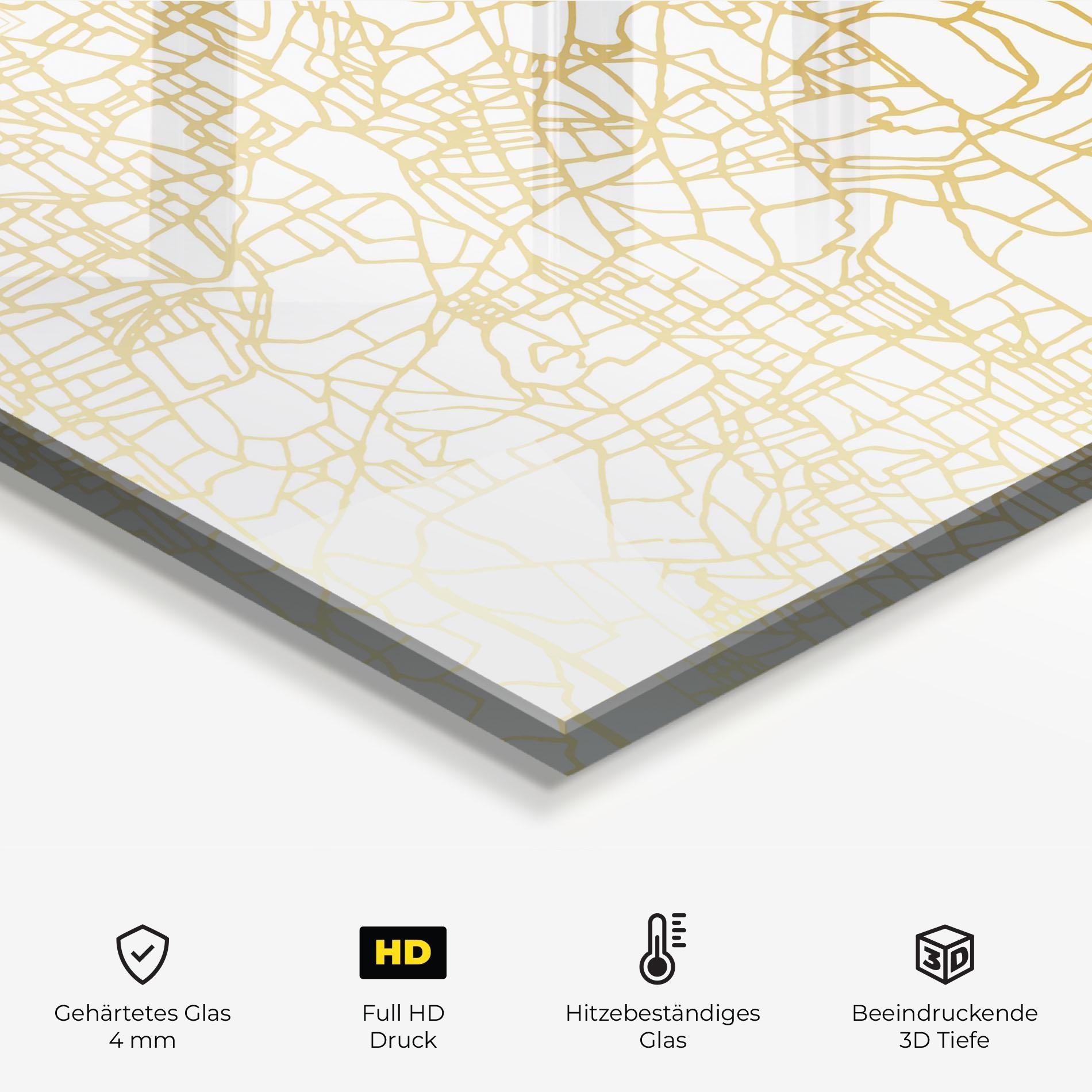 Küchenrückwand Glas Bangalore Map mockup 2