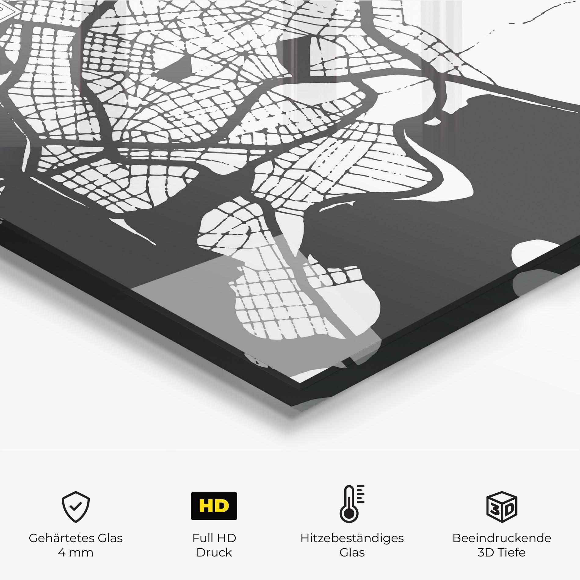 Küchenrückwand Glas Chalcis Map mockup 2