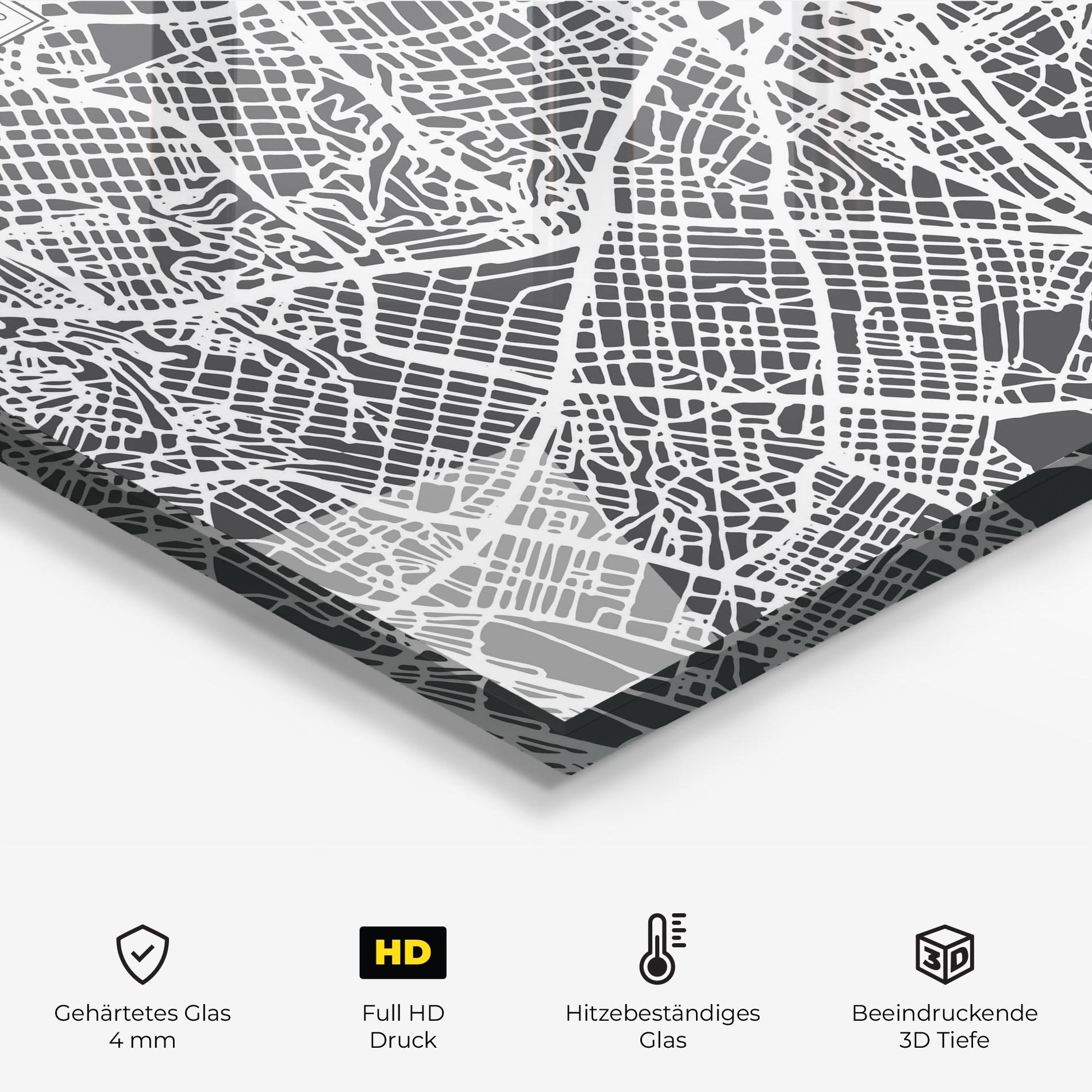 Küchenrückwand Glas Sao Paulo Map mockup 2