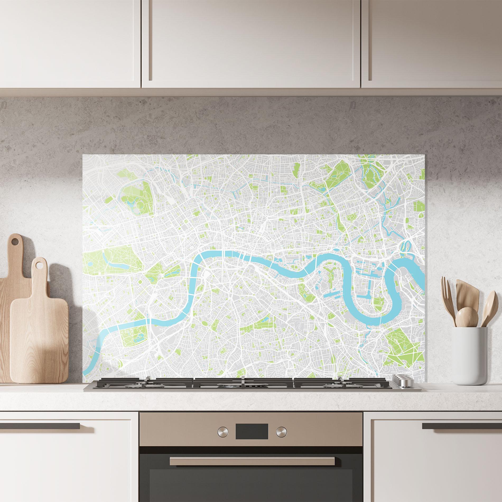 Küchenrückwand Glas City Color Map mockup 7