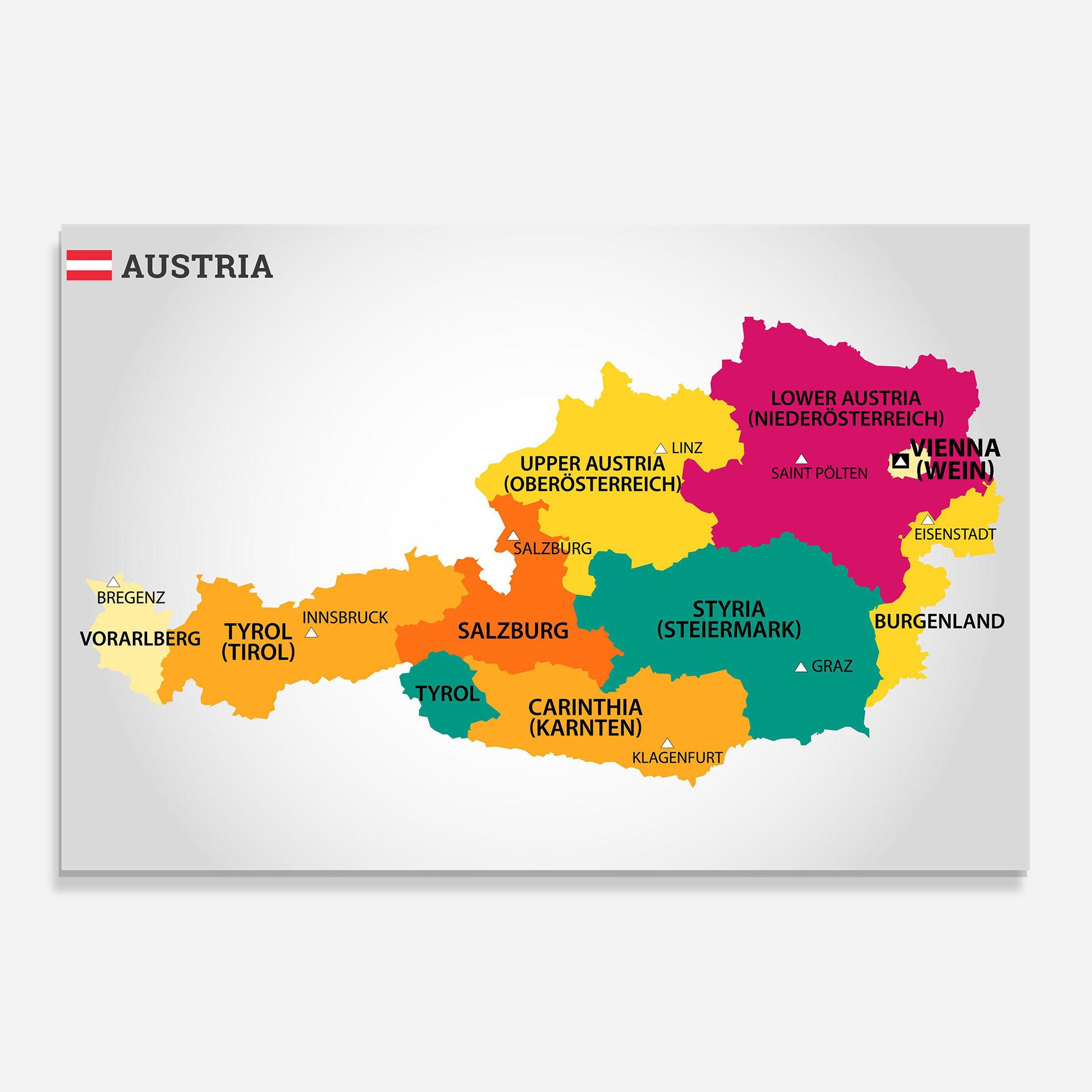 Küchenrückwand Glas Austria Color Map mockup 0