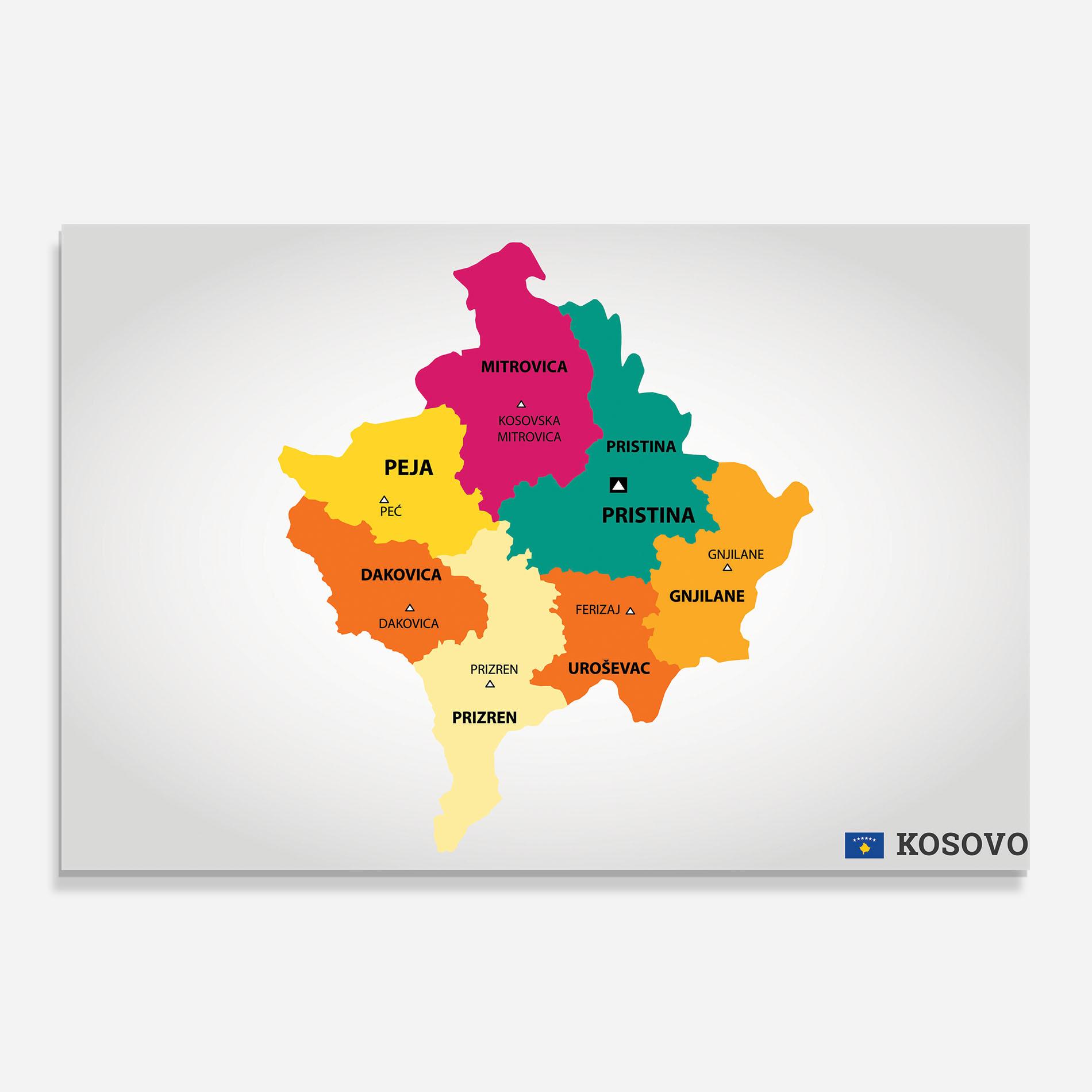 Küchenrückwand Glas Kosovo Color Map mockup 0