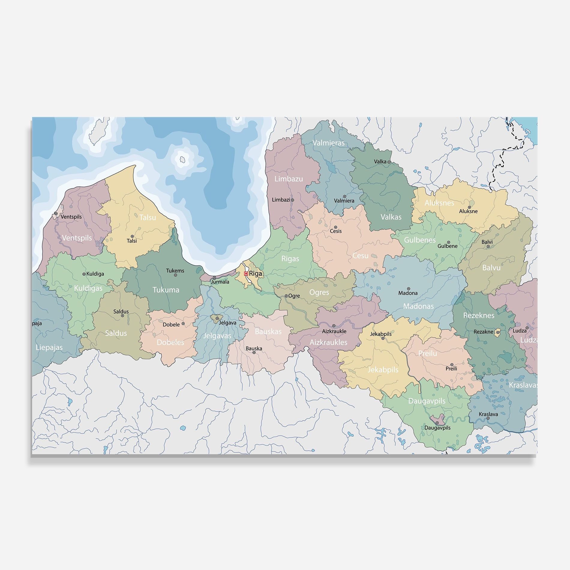 Latvia Color Map mockup 0
