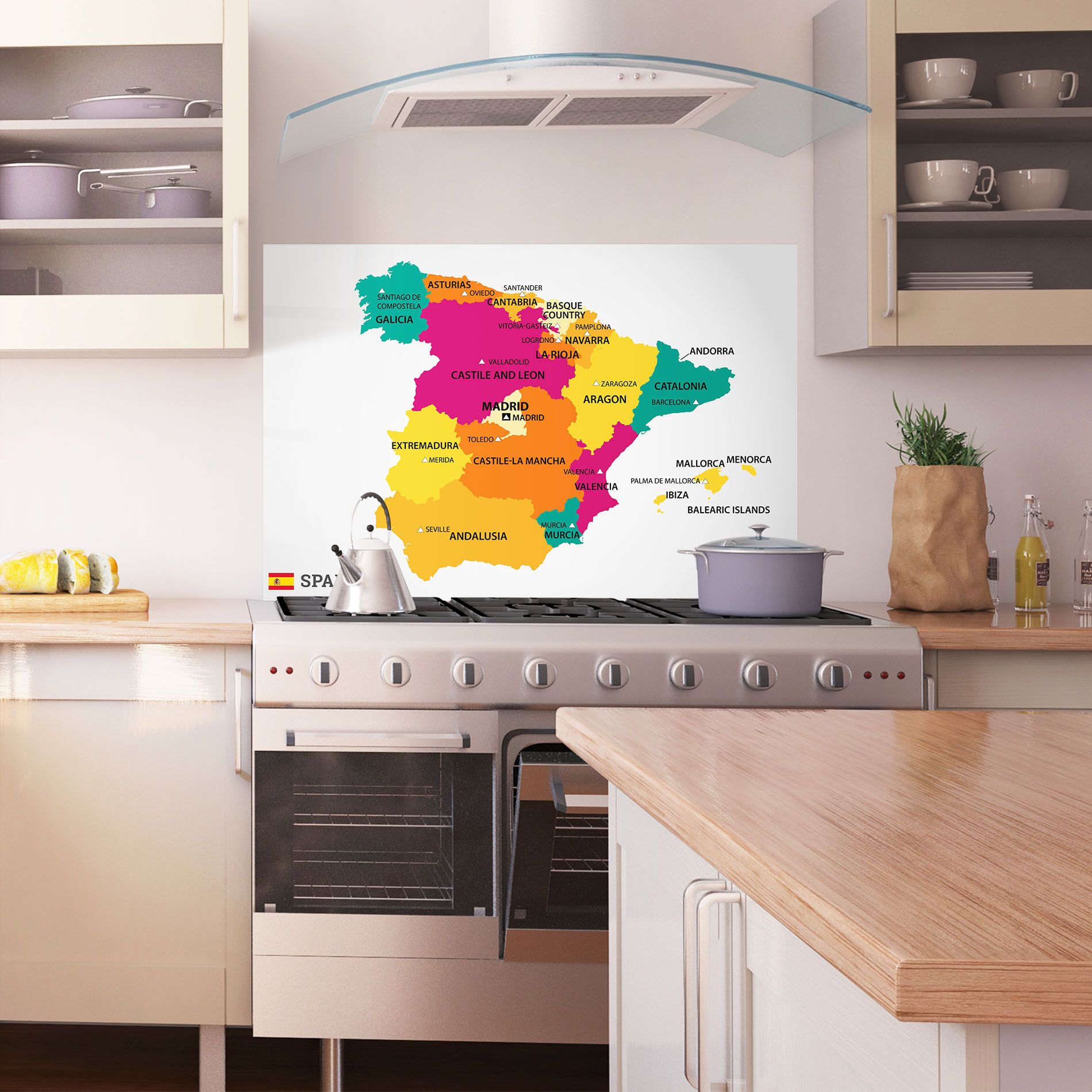 Spain Colorful Map mockup 1