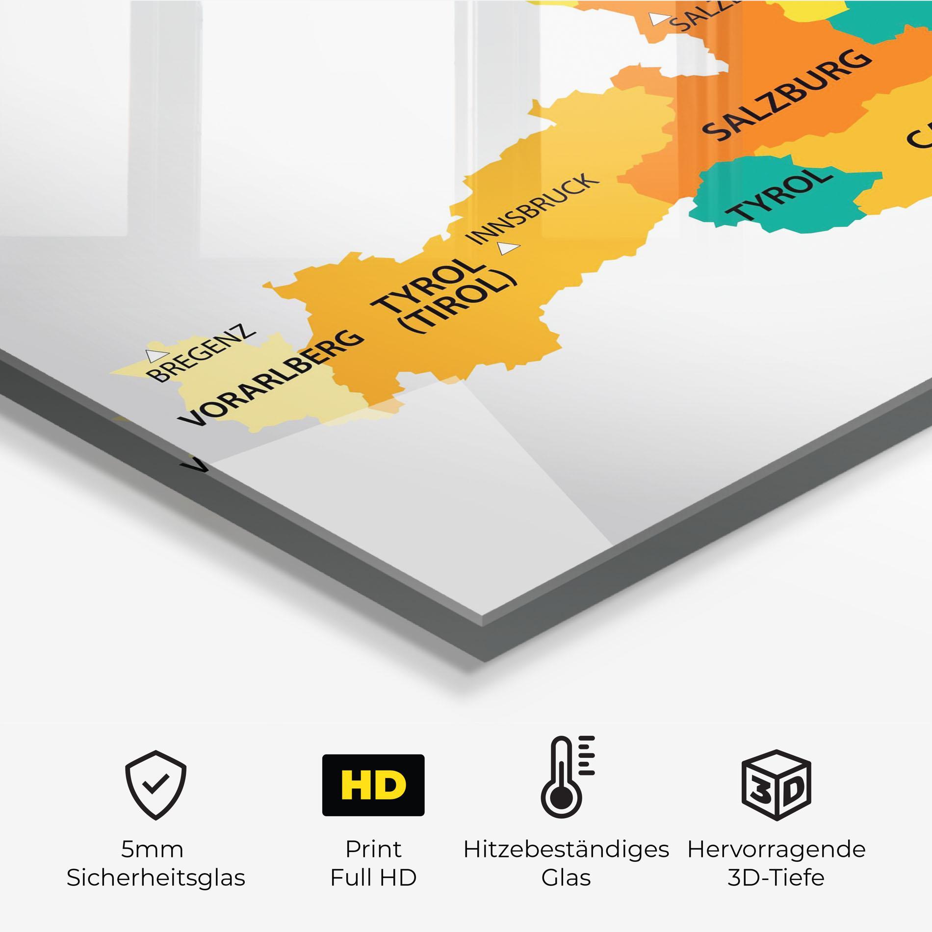 Küchenrückwand Glas Austria Color Map mockup 2