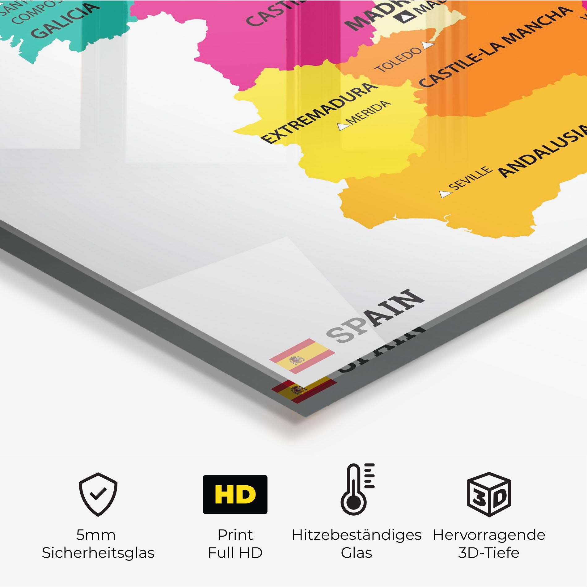 Spain Colorful Map mockup 2