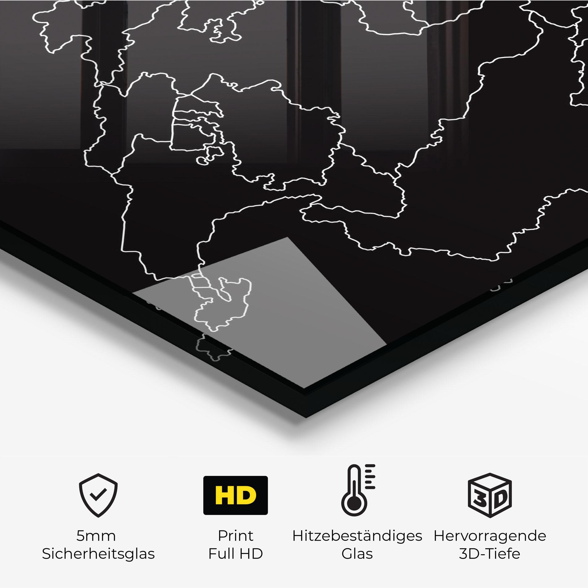 Küchenrückwand Glas Switzerland White Line mockup 2