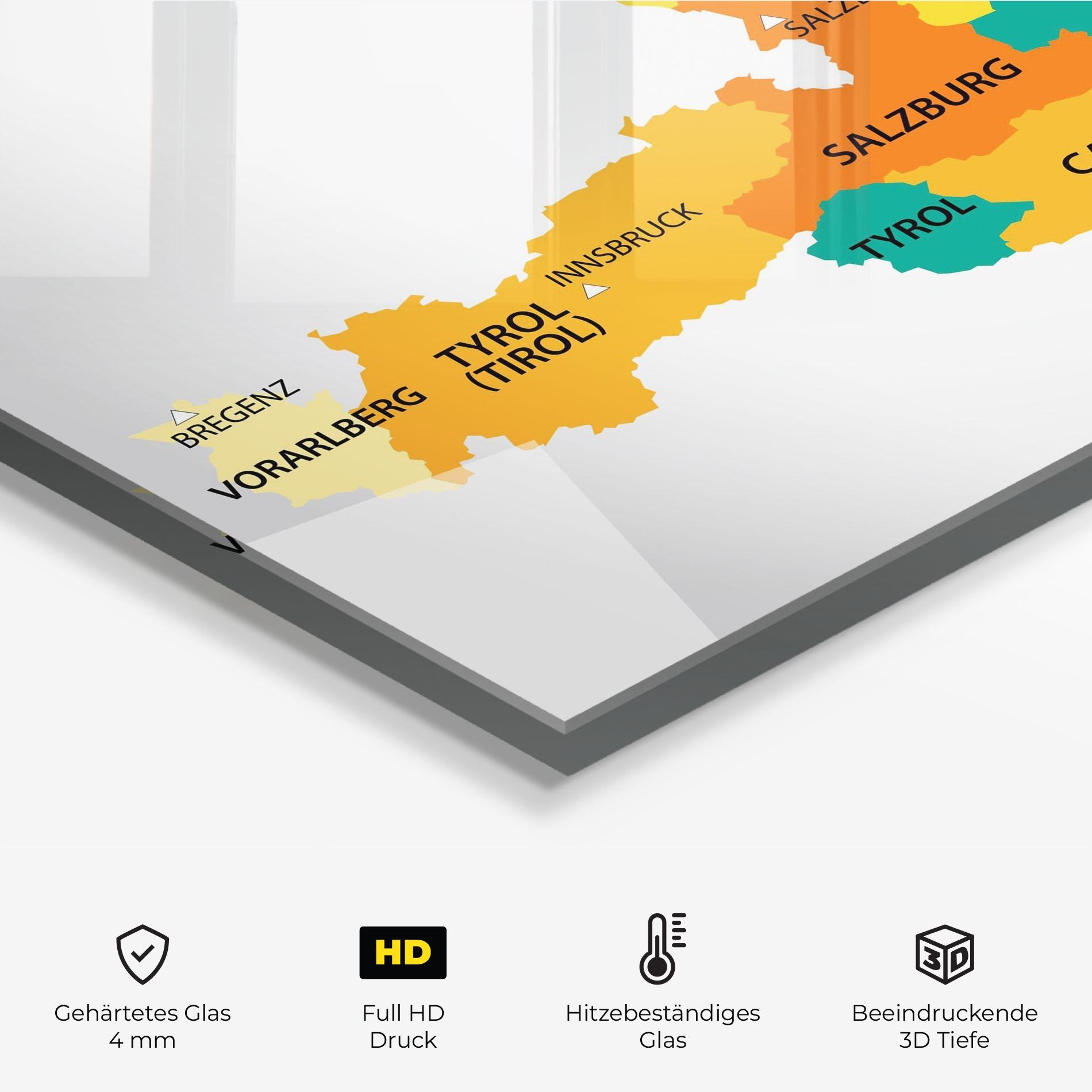 Küchenrückwand Glas Austria Color Map mockup 2