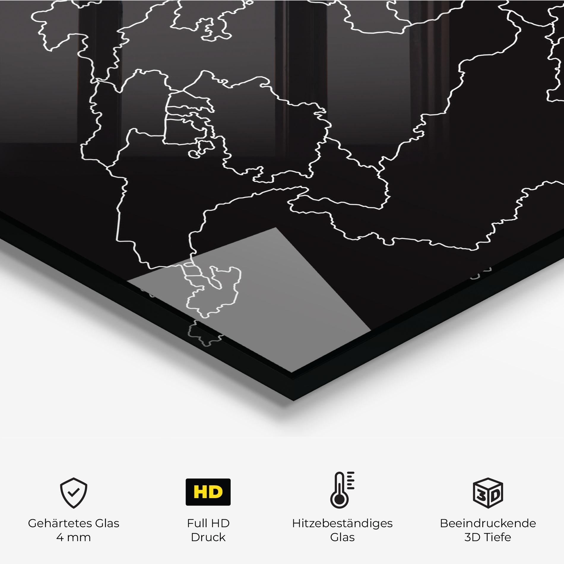 Küchenrückwand Glas Switzerland White Line mockup 2