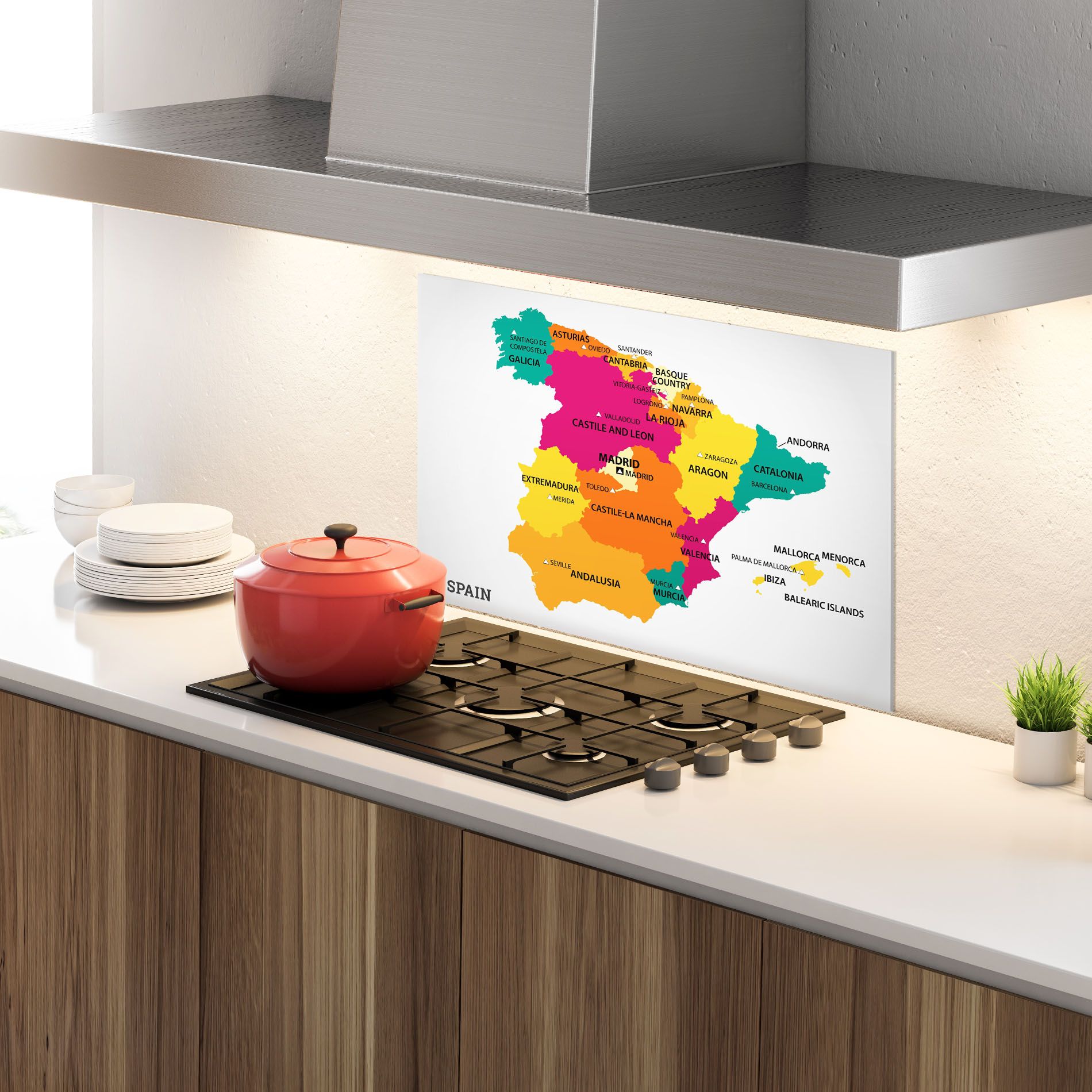 Spain Colorful Map mockup 4