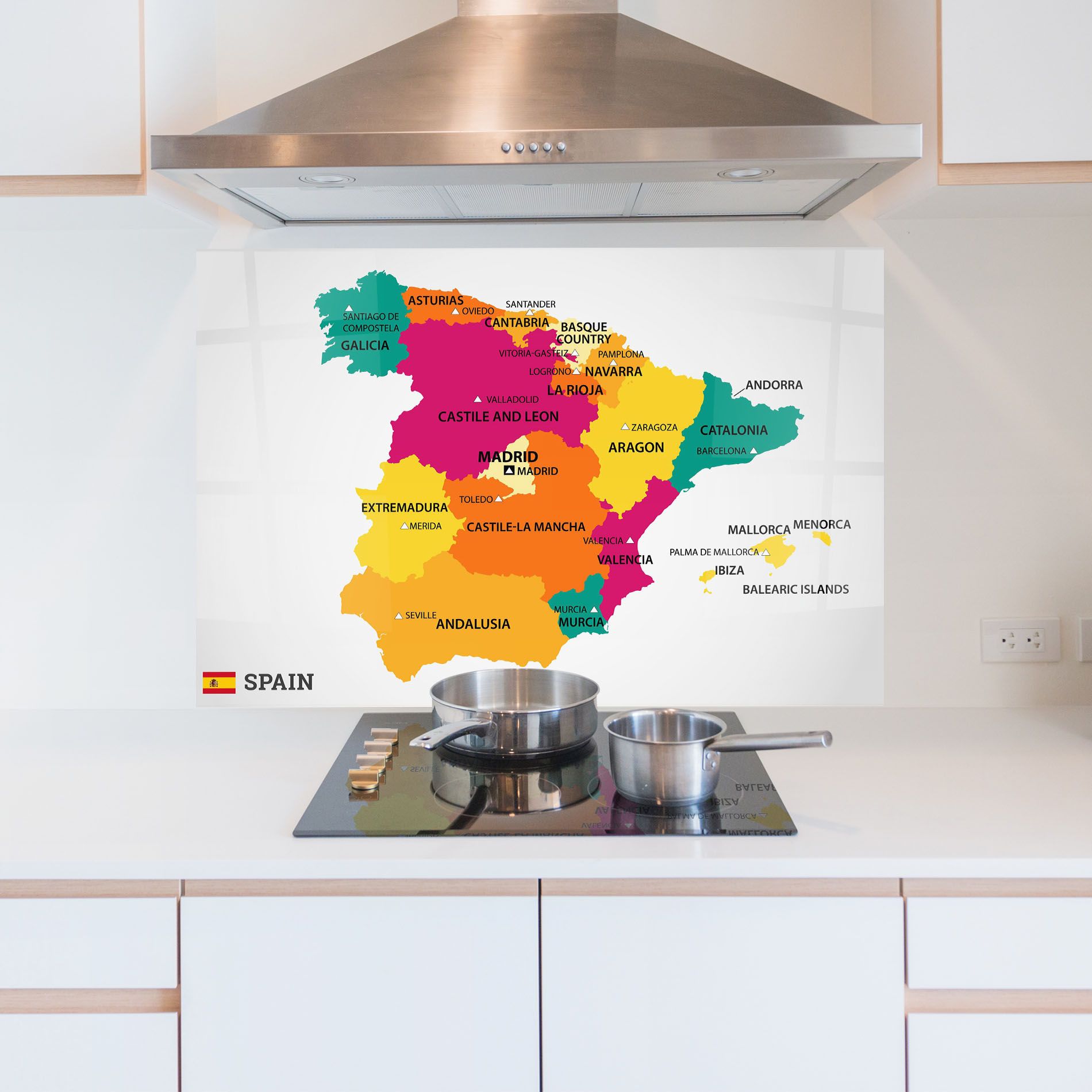 Spain Colorful Map mockup 5