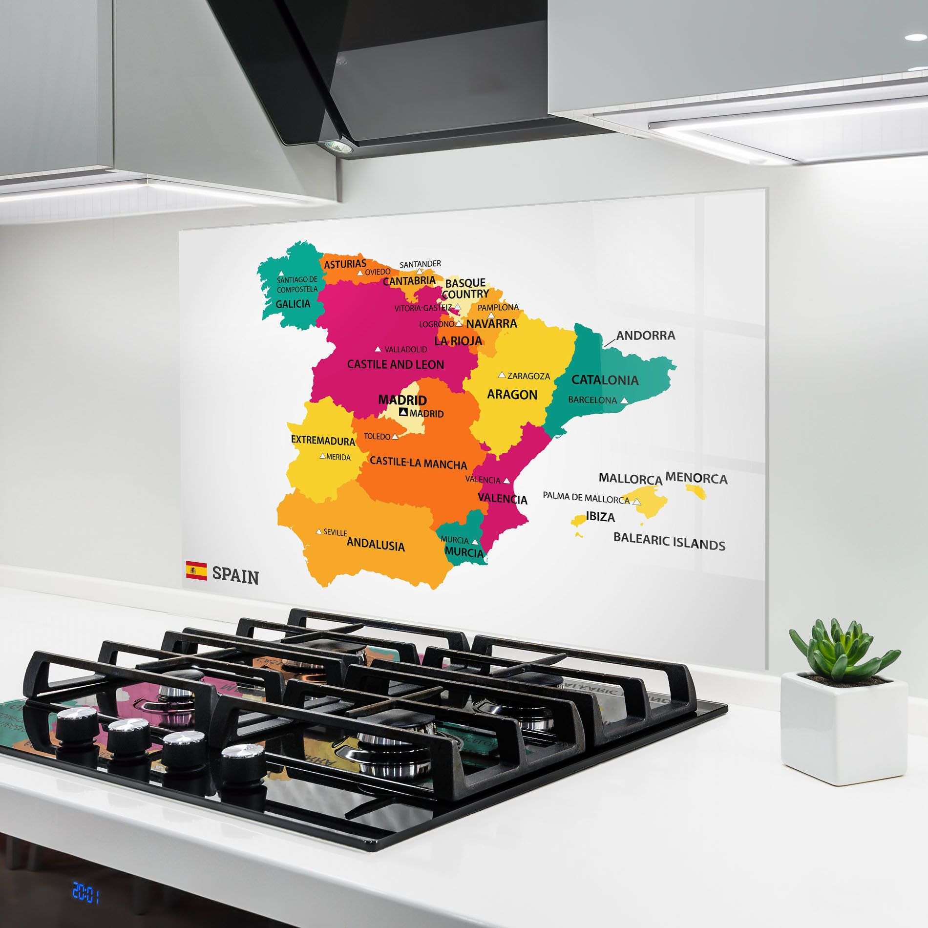 Spain Colorful Map mockup 6