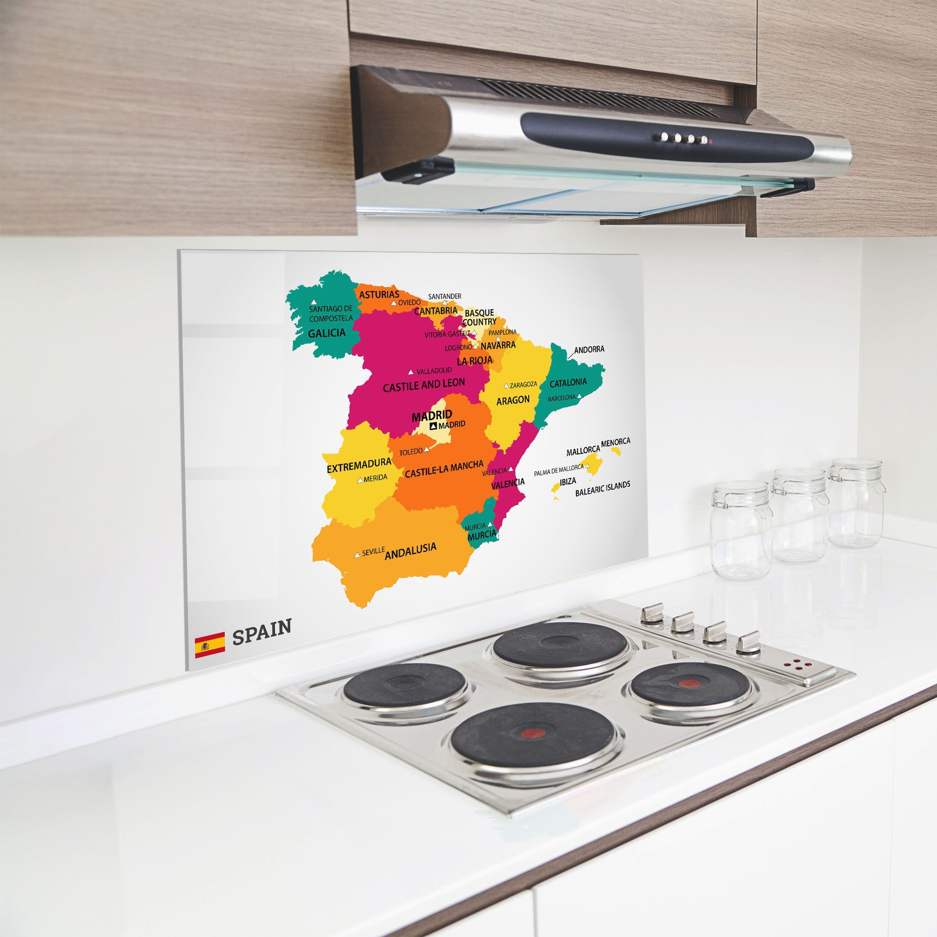 Spain Colorful Map mockup 8