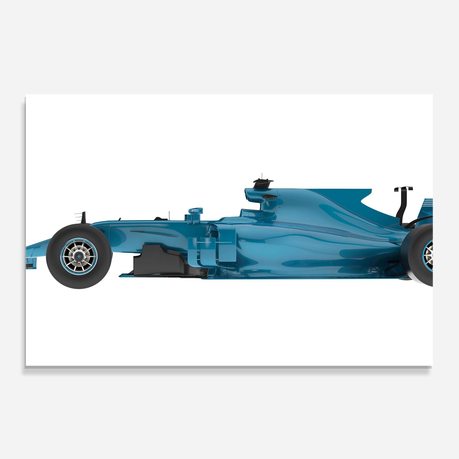 Küchenrückwand Glas Blue F1 Toy mockup 0