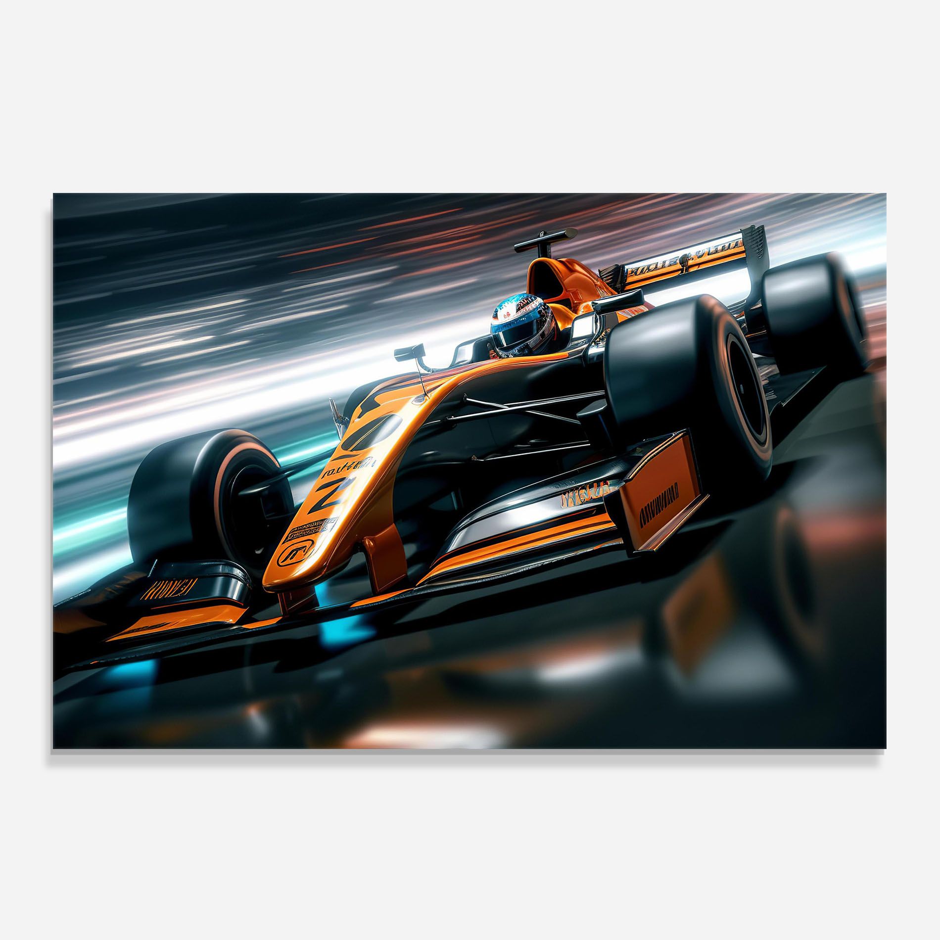 Orange F1 Car mockup 0
