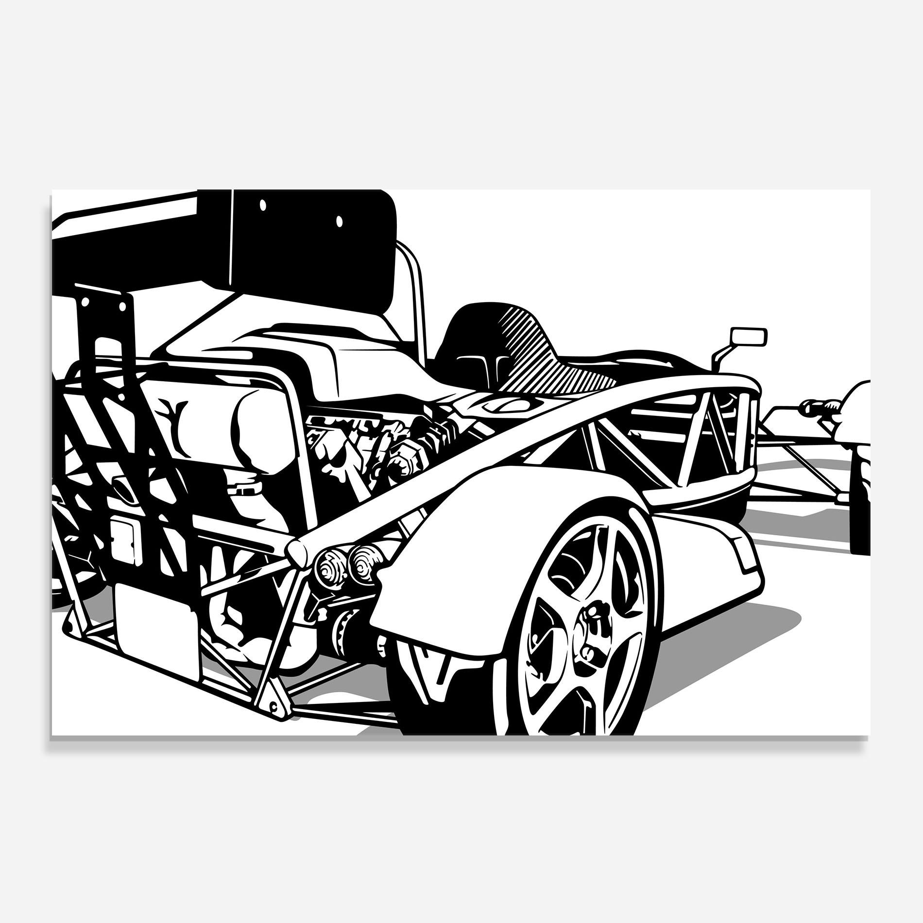 Küchenrückwand Glas Race Line F1 mockup 0