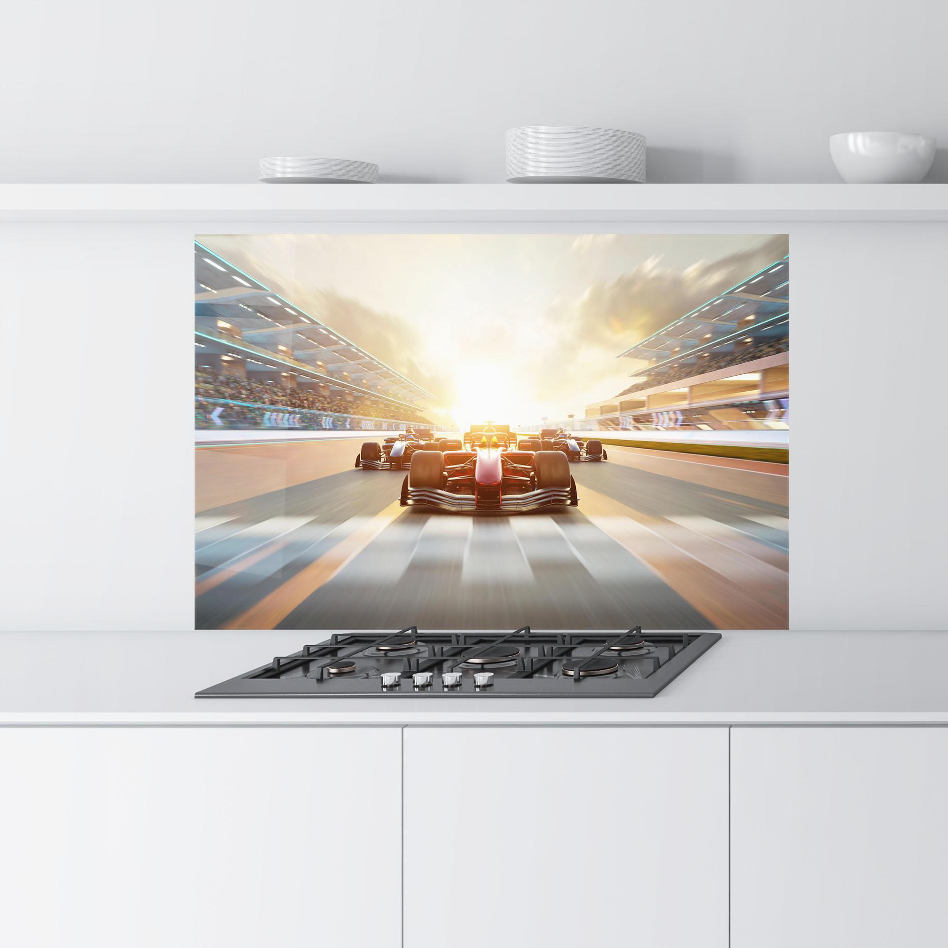 Küchenrückwand Glas F1 Winning mockup 9
