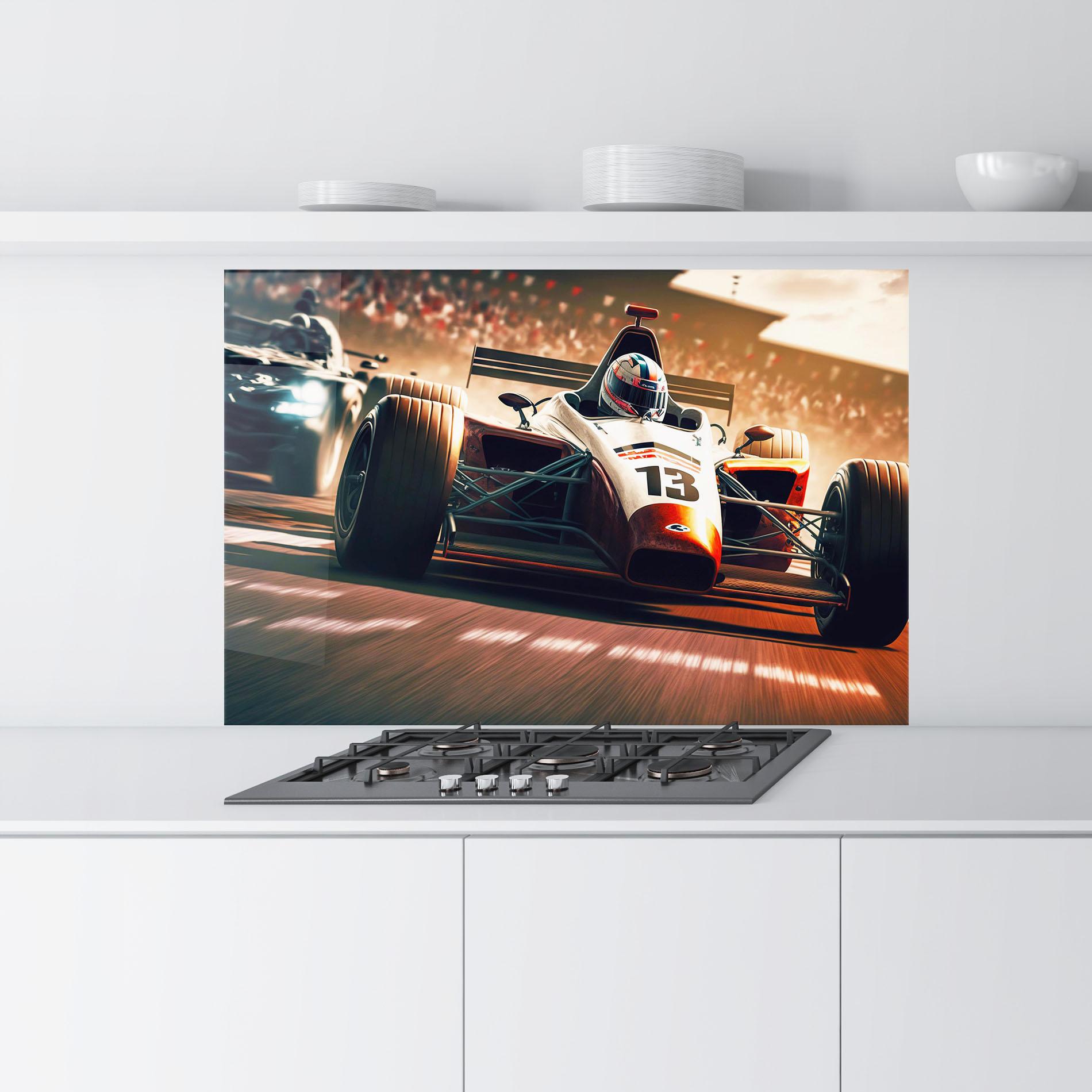 Küchenrückwand Glas Formula 1 Racing mockup 9