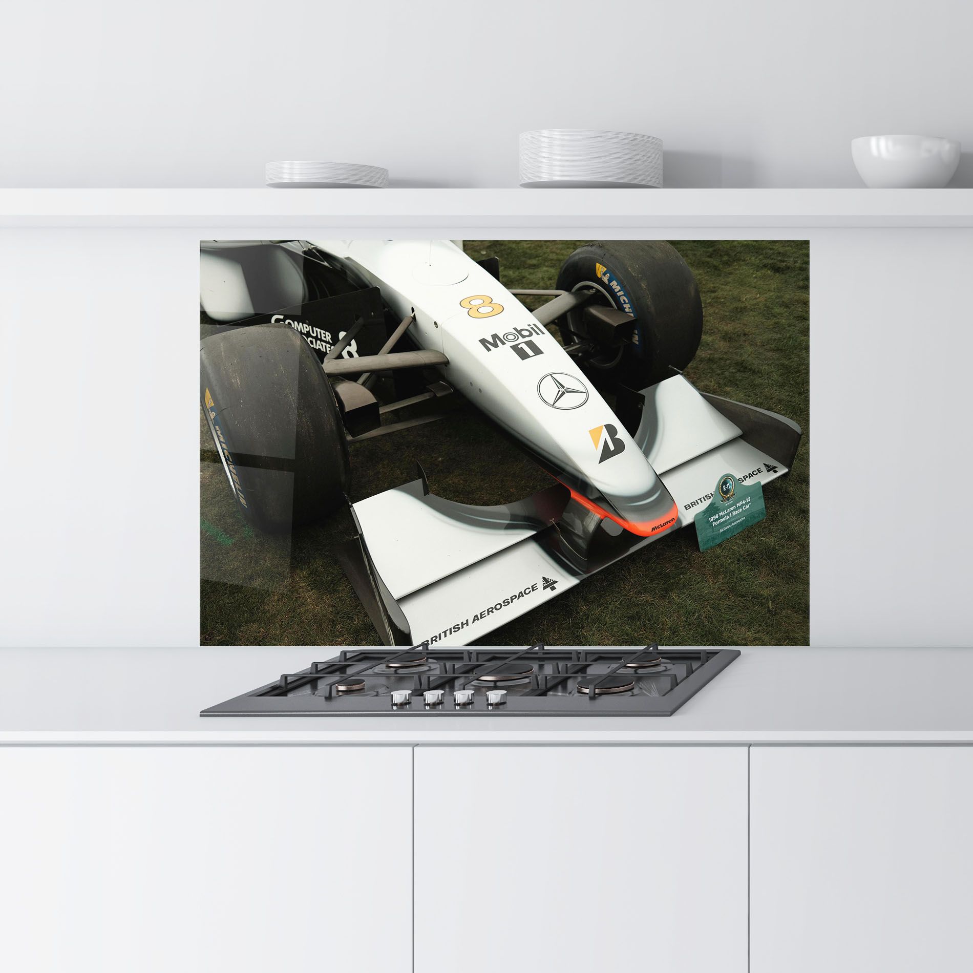 White F1 Car mockup 9