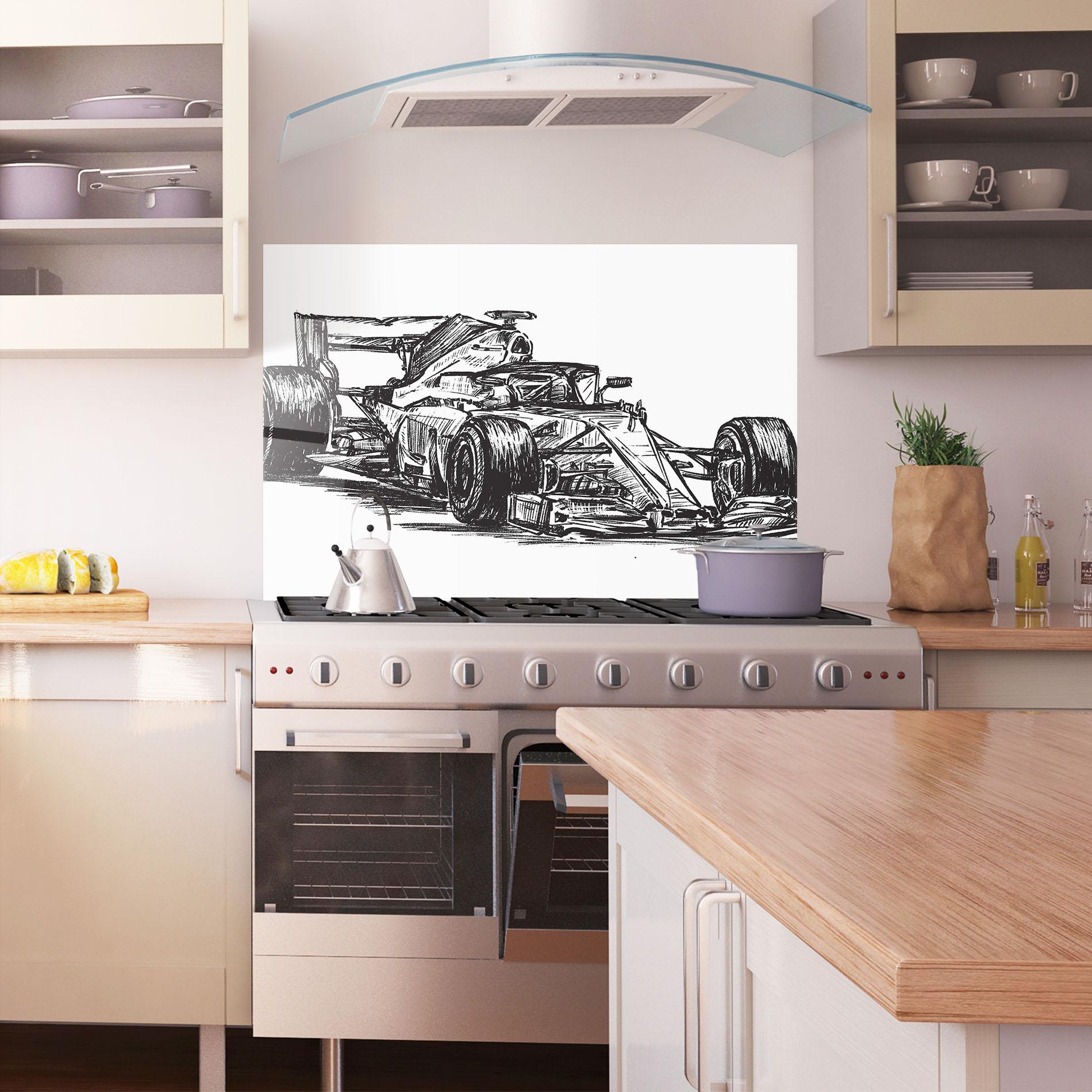 Küchenrückwand Glas Black Line F1 mockup 1