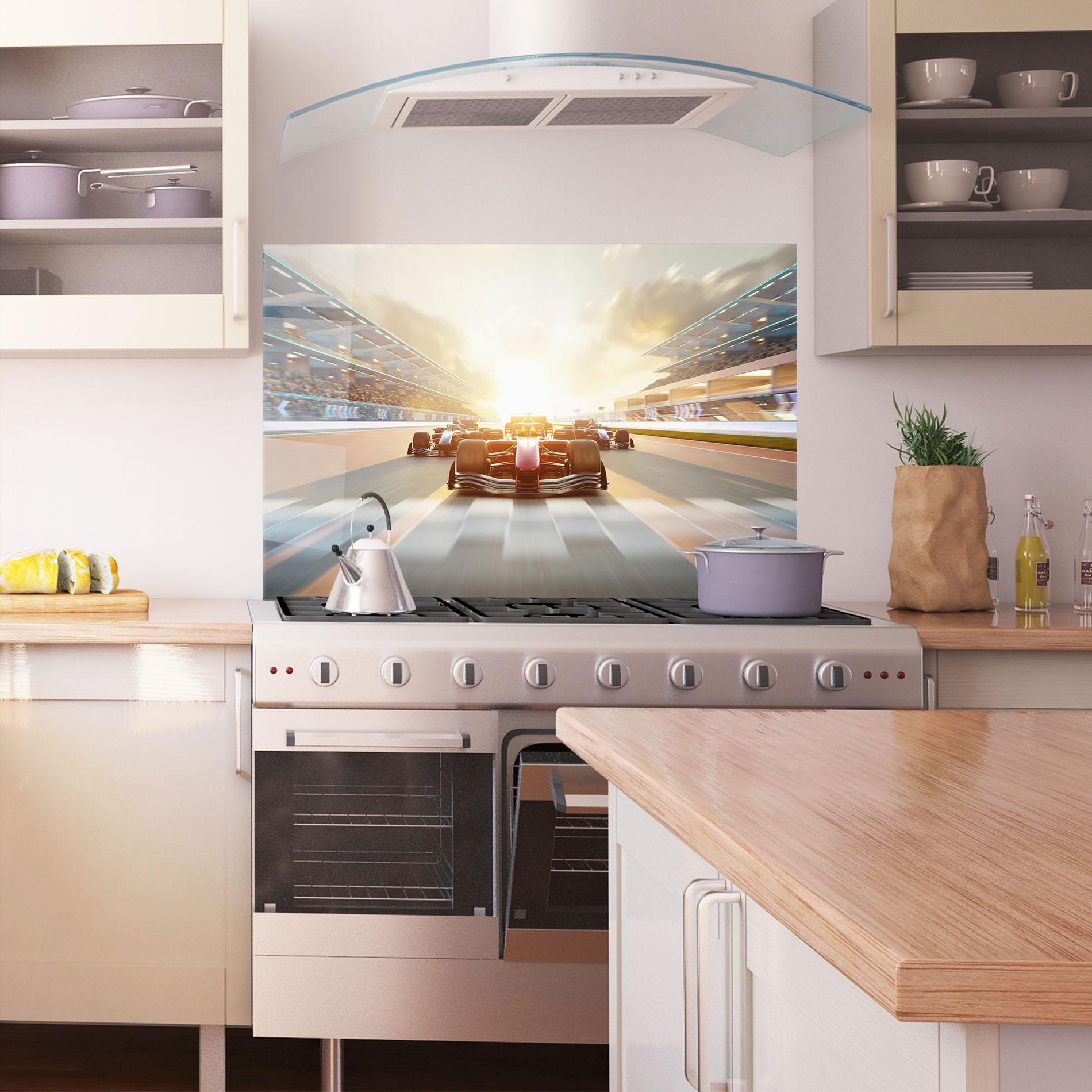 Küchenrückwand Glas F1 Winning mockup 1