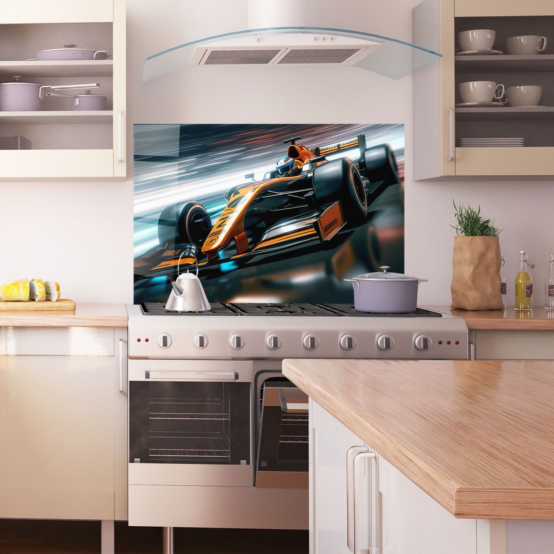 Orange F1 Car mockup 1