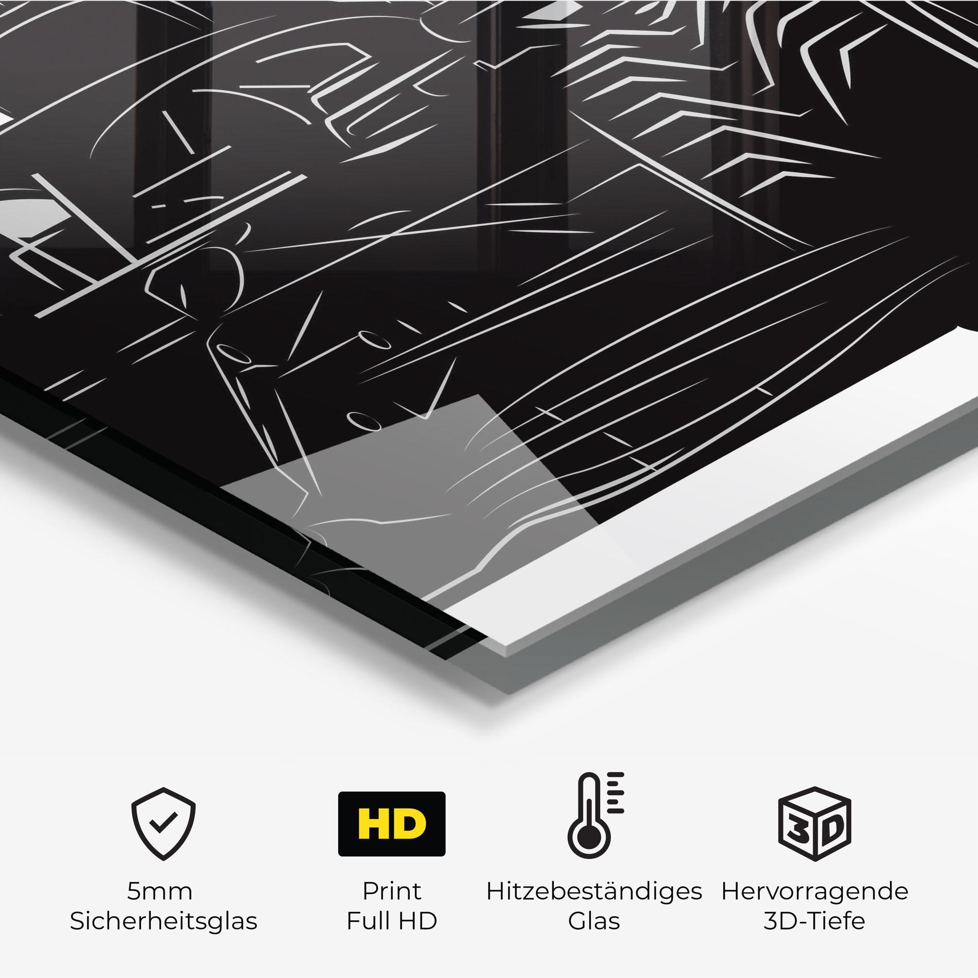 Küchenrückwand Glas Car F1 Smoke mockup 2