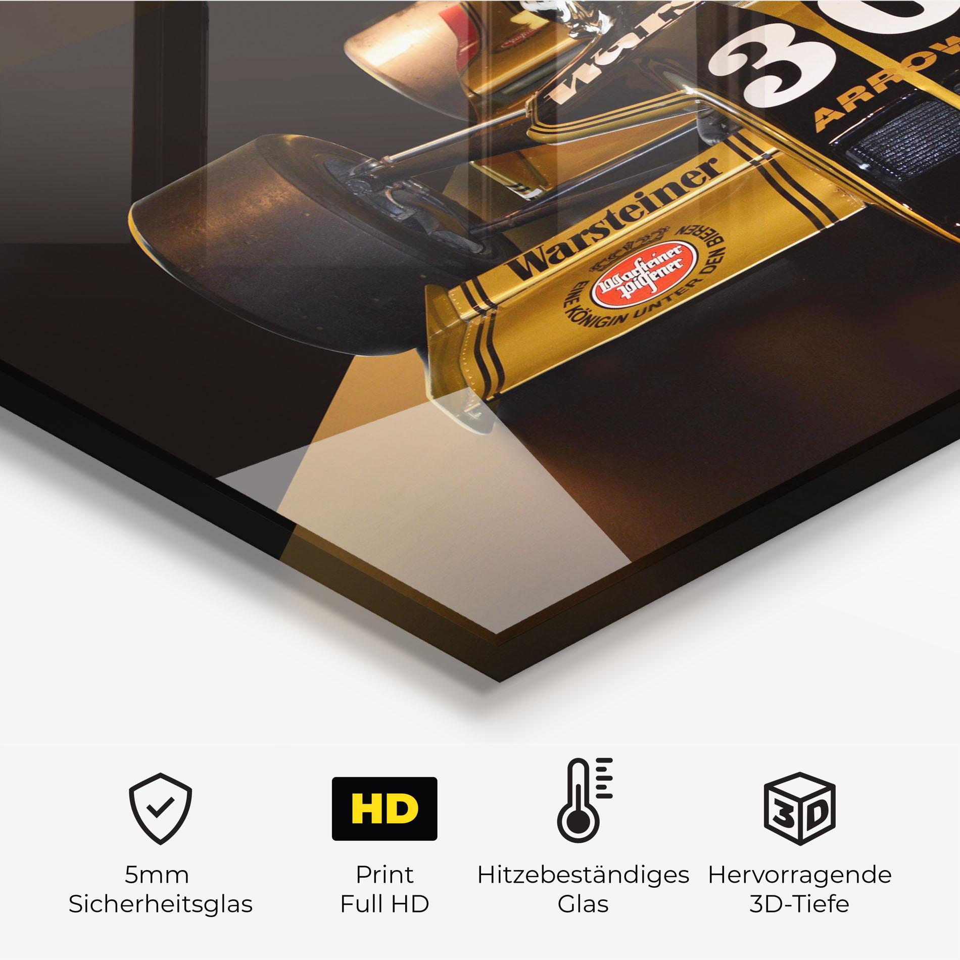 Küchenrückwand Glas Formula 1 Car Color mockup 2