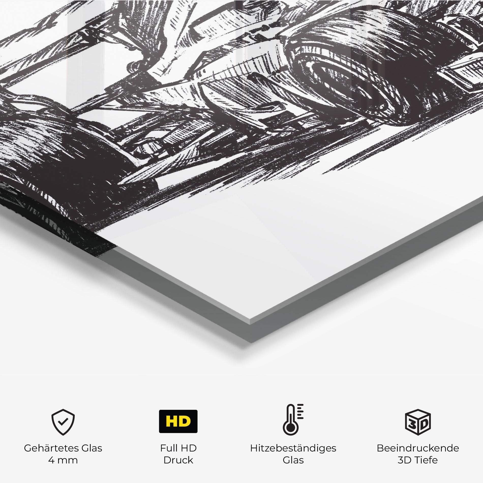 Küchenrückwand Glas Black Line F1 mockup 2