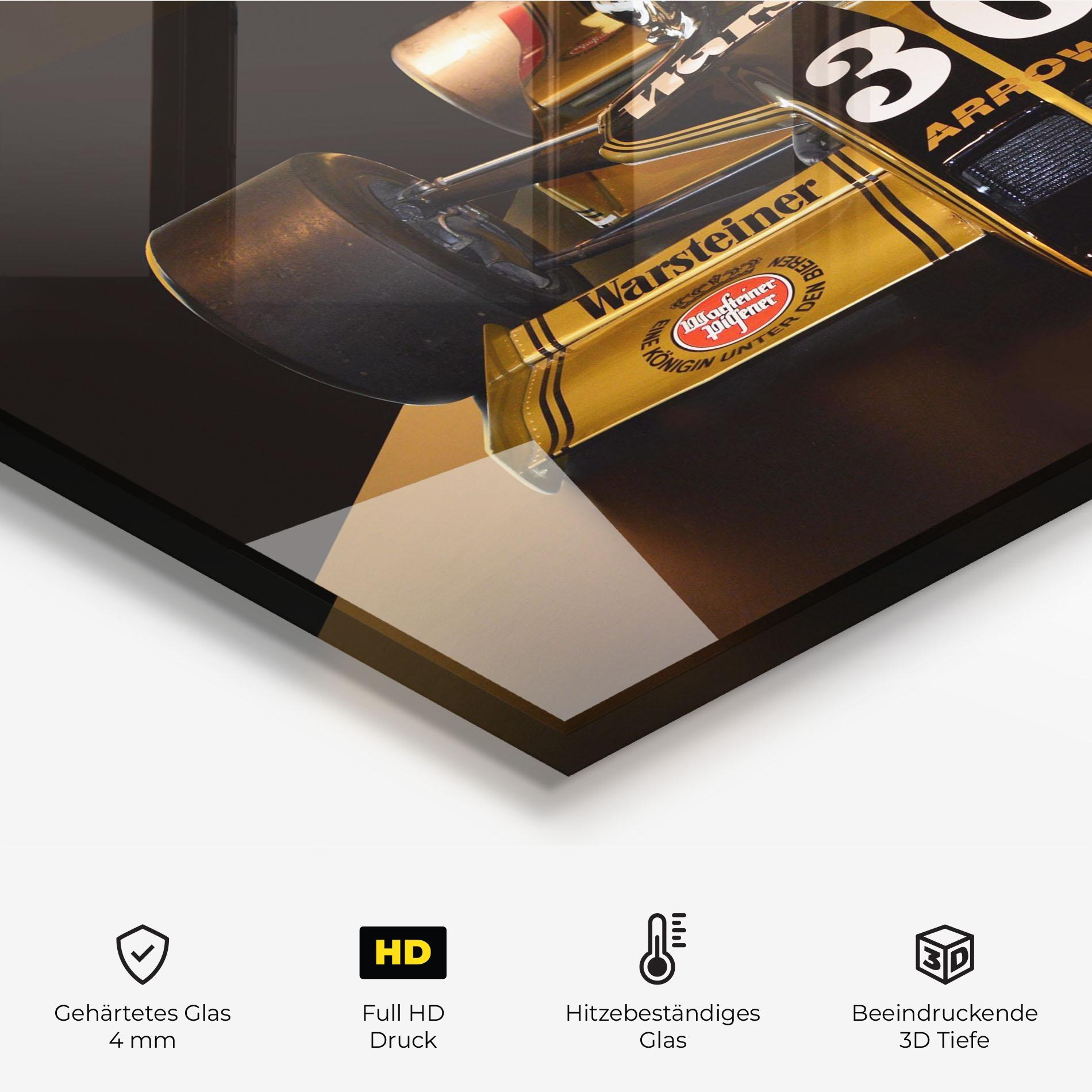 Küchenrückwand Glas Formula 1 Car Color mockup 2