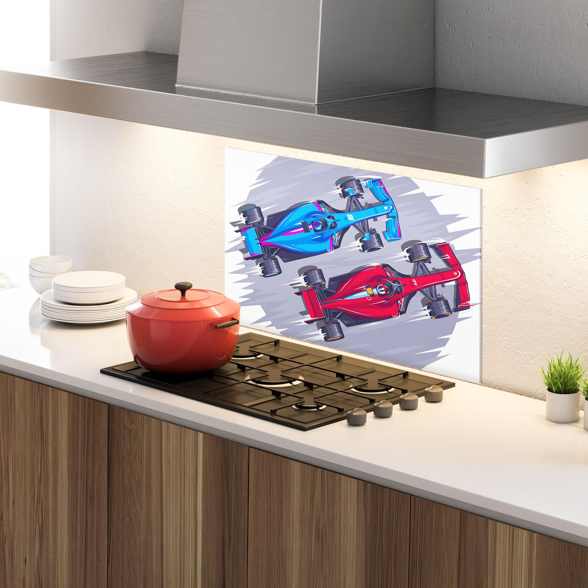 Küchenrückwand Glas Bolides mockup 4