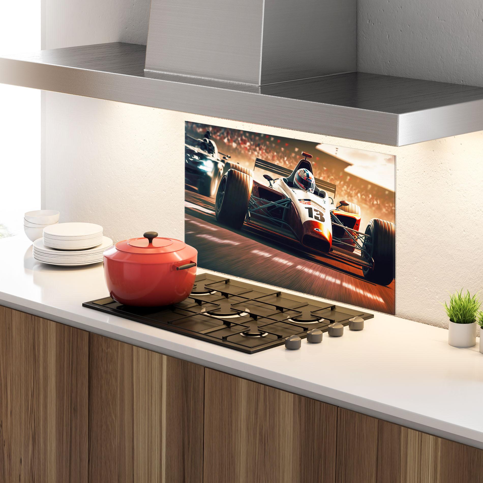 Küchenrückwand Glas Formula 1 Racing mockup 4