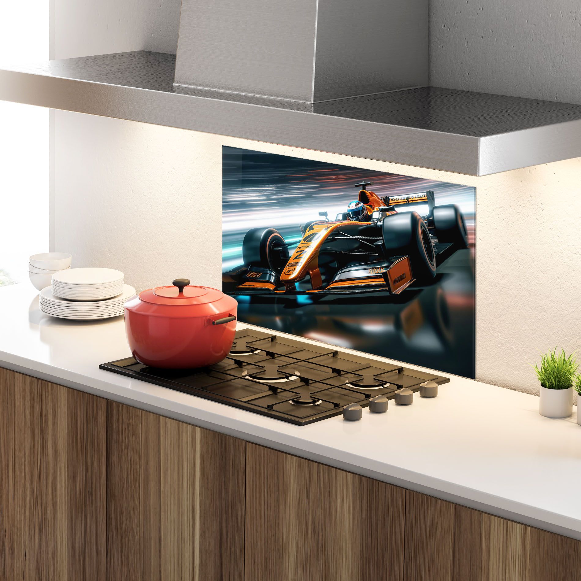 Orange F1 Car mockup 4