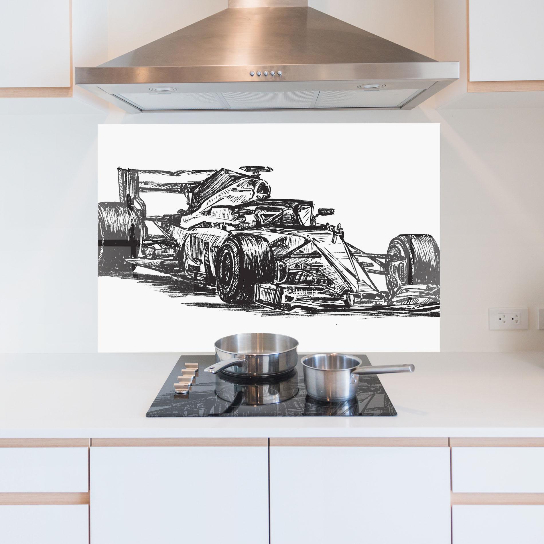 Küchenrückwand Glas Black Line F1 mockup 5