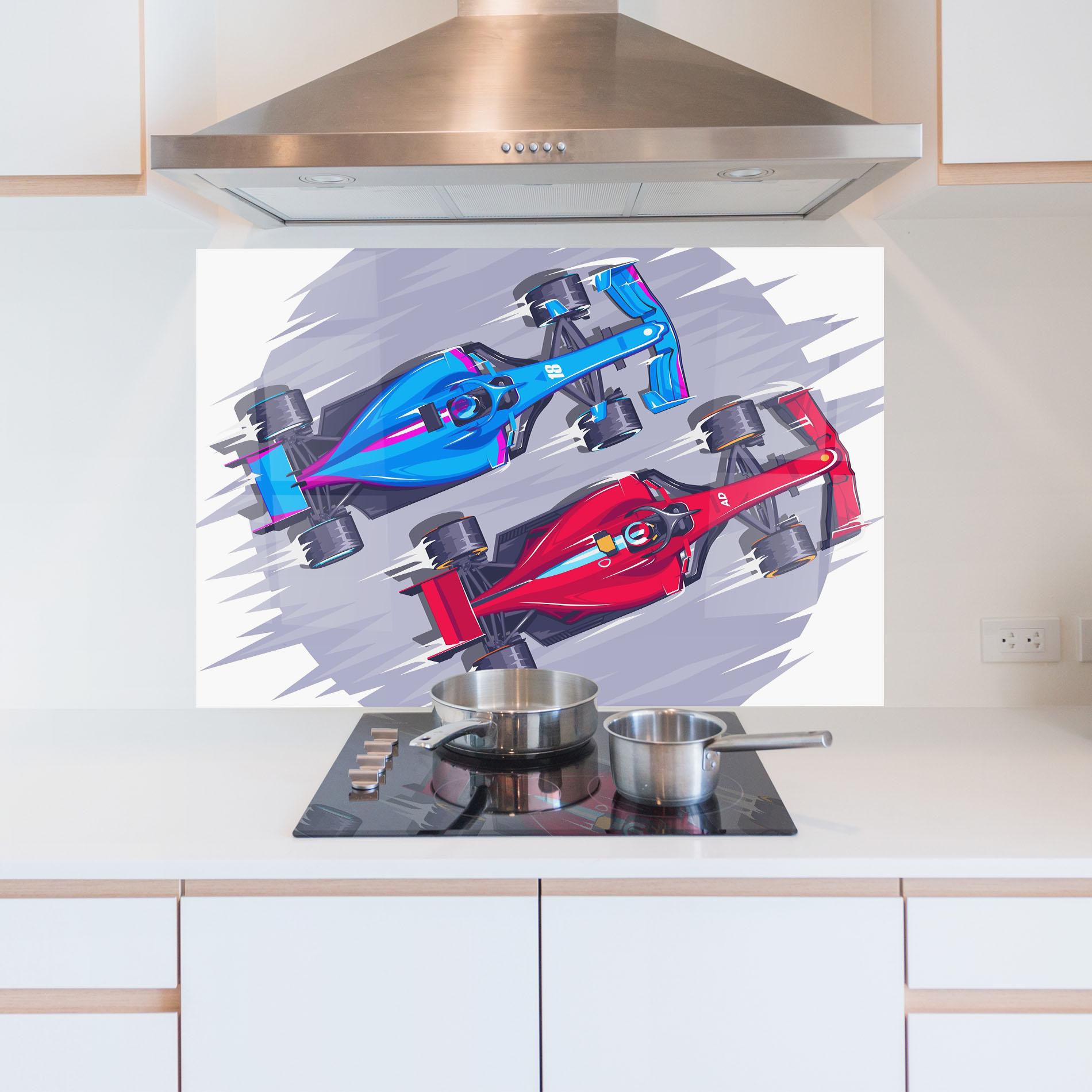 Küchenrückwand Glas Bolides mockup 5