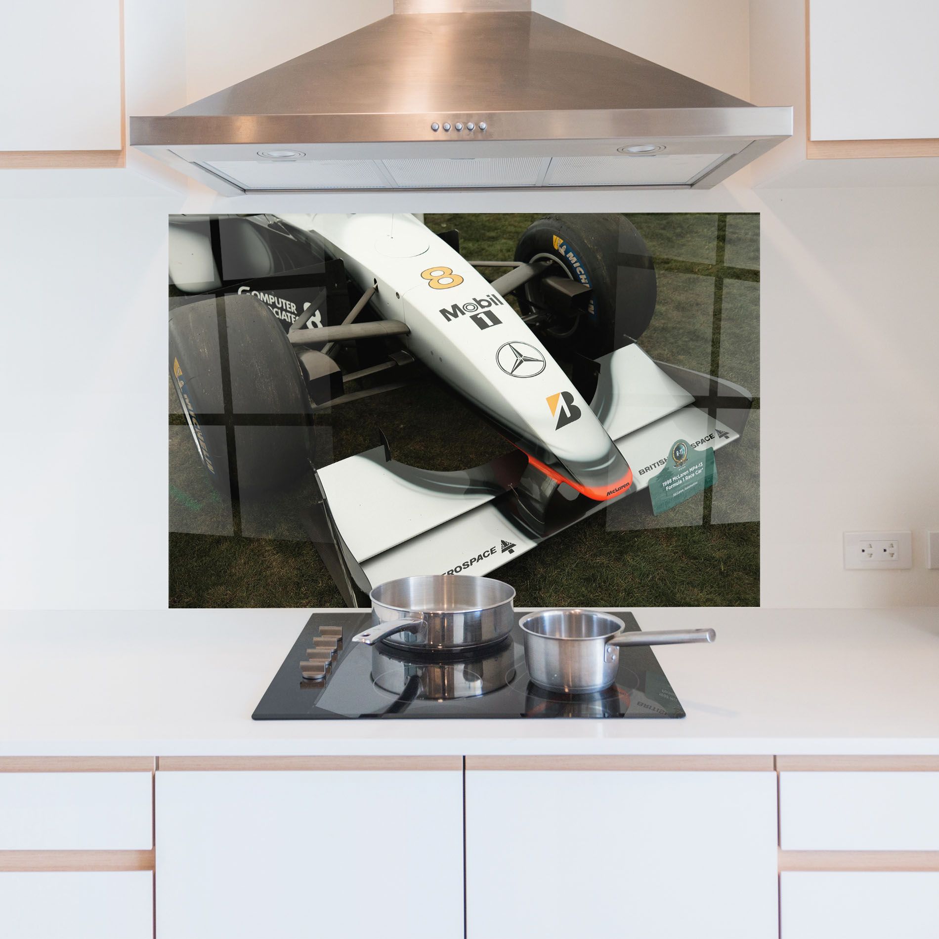 White F1 Car mockup 5