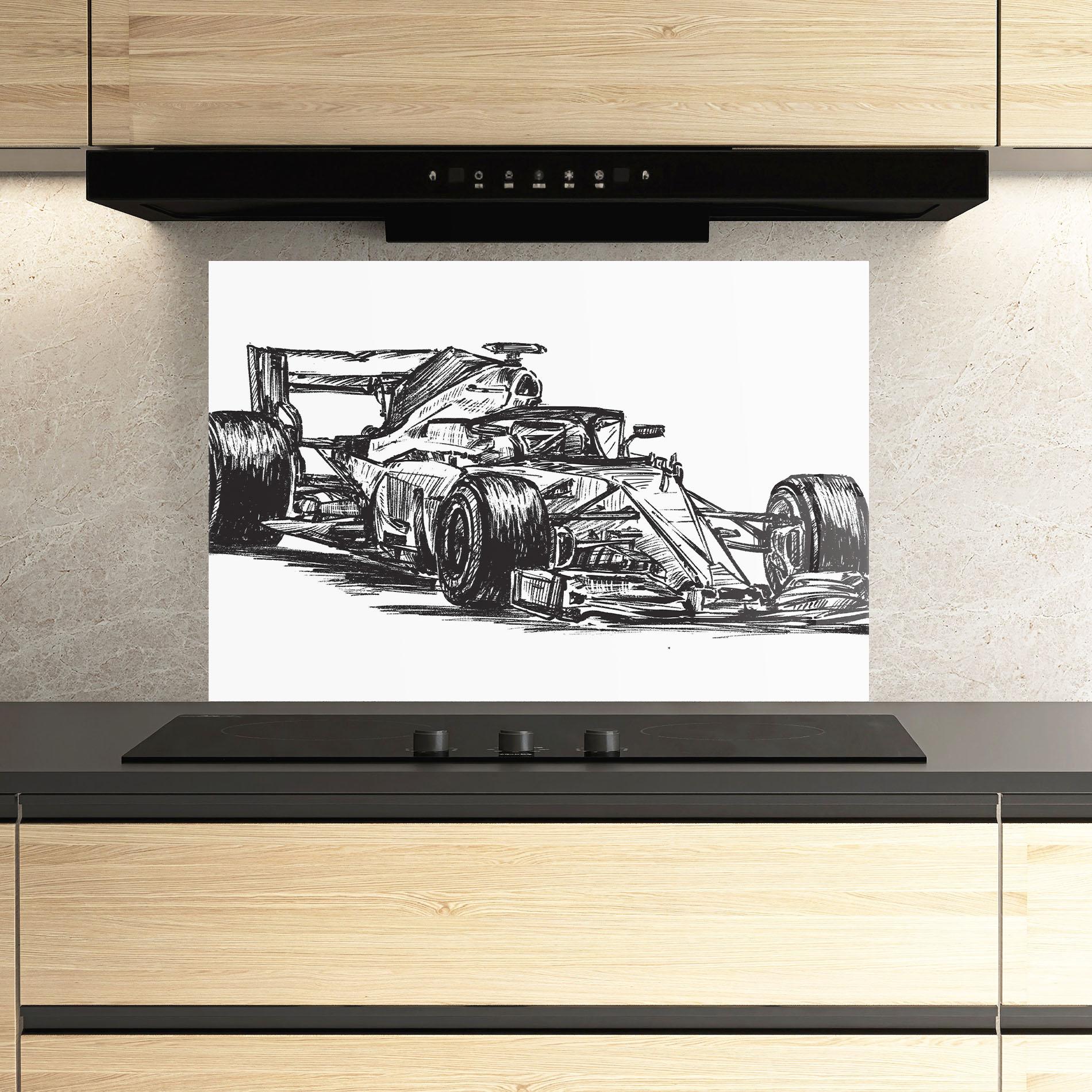 Küchenrückwand Glas Black Line F1 mockup 3