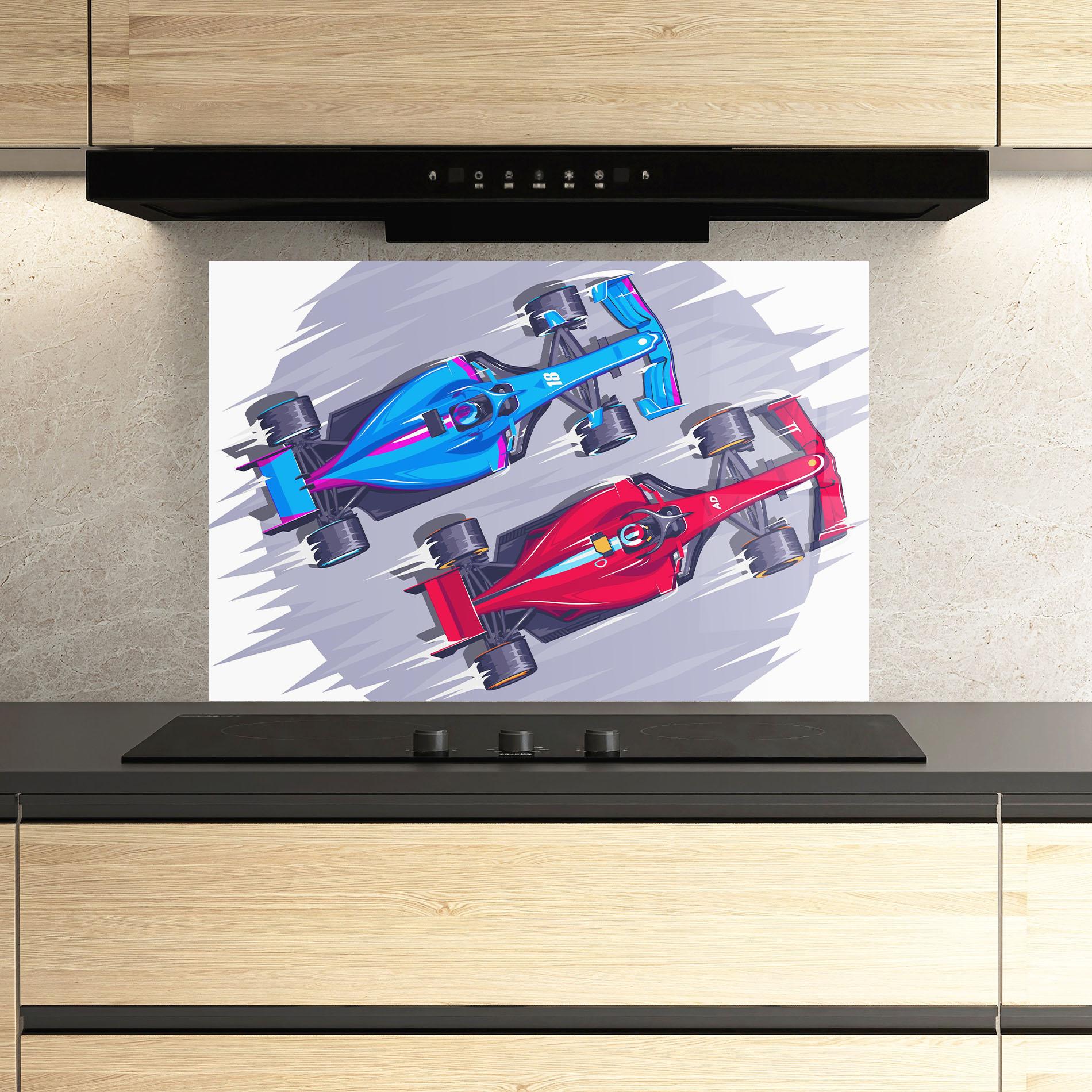 Küchenrückwand Glas Bolides mockup 3