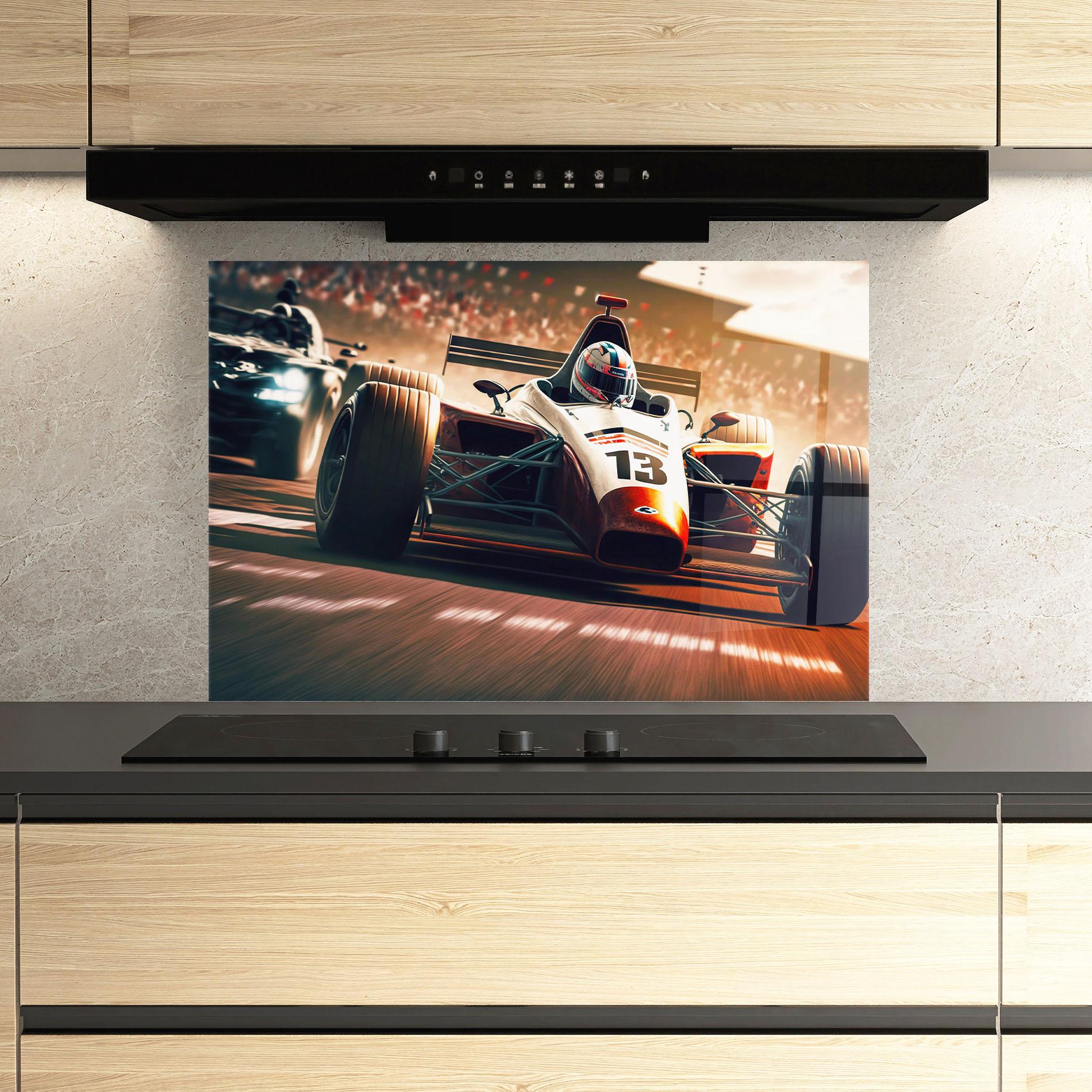 Küchenrückwand Glas Formula 1 Racing mockup 3