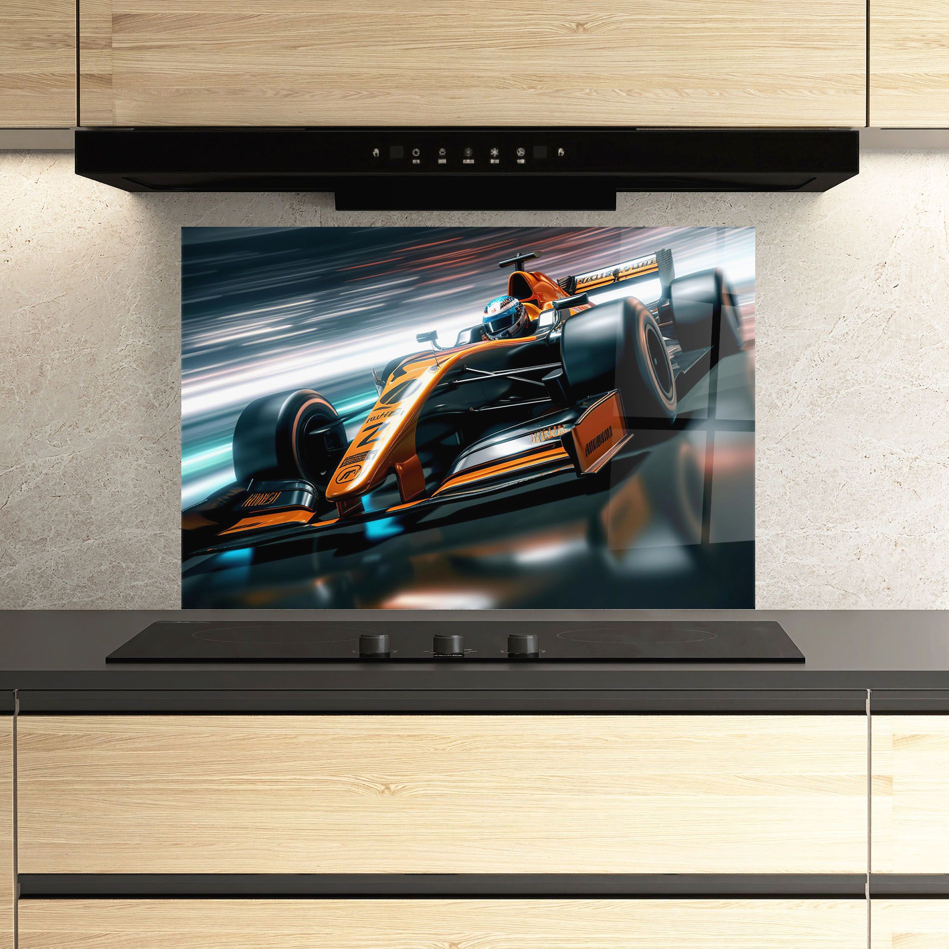 Orange F1 Car mockup 3