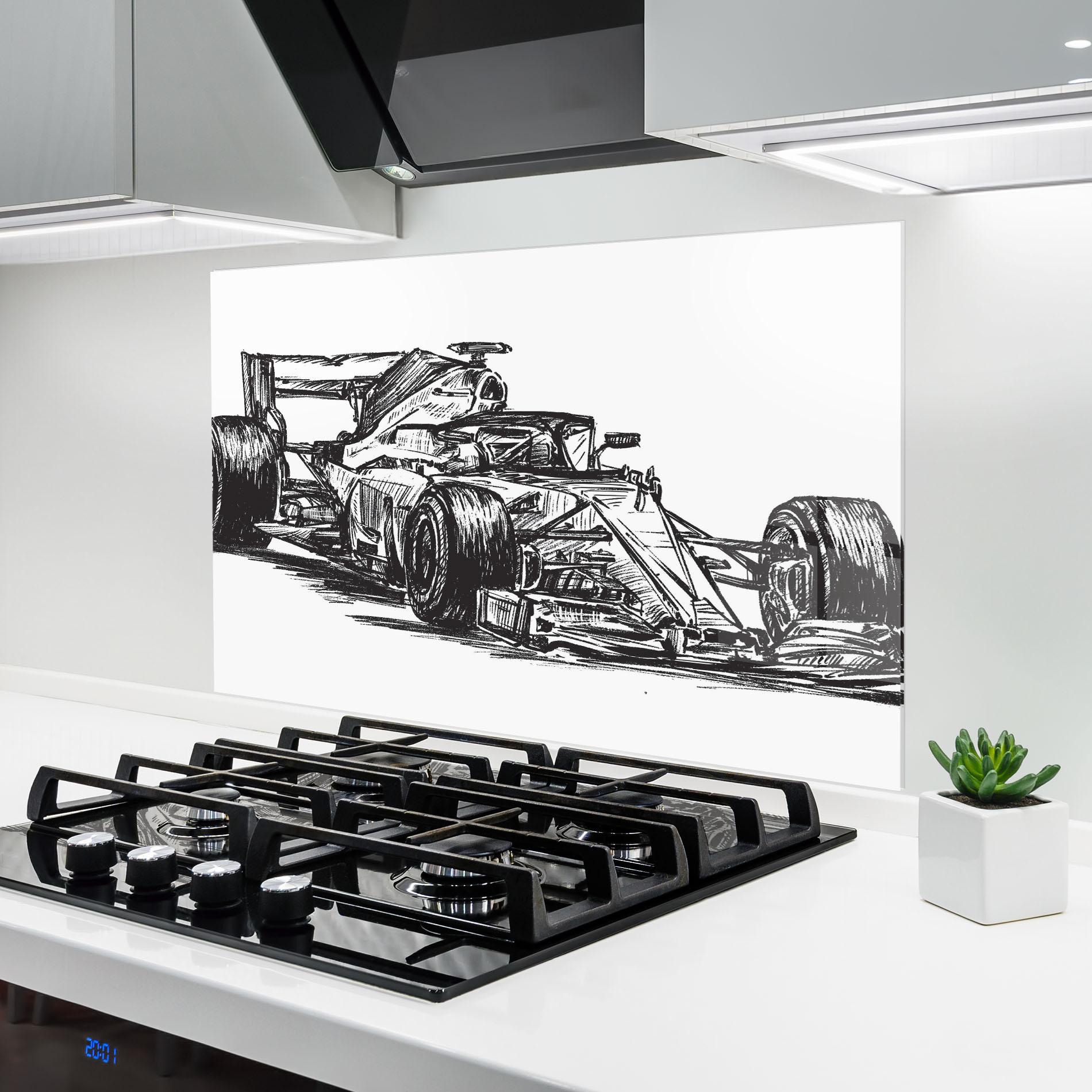 Küchenrückwand Glas Black Line F1 mockup 6