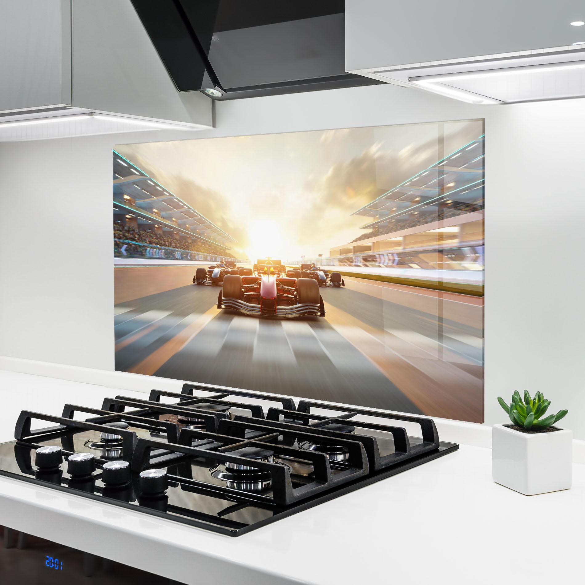 Küchenrückwand Glas F1 Winning mockup 6