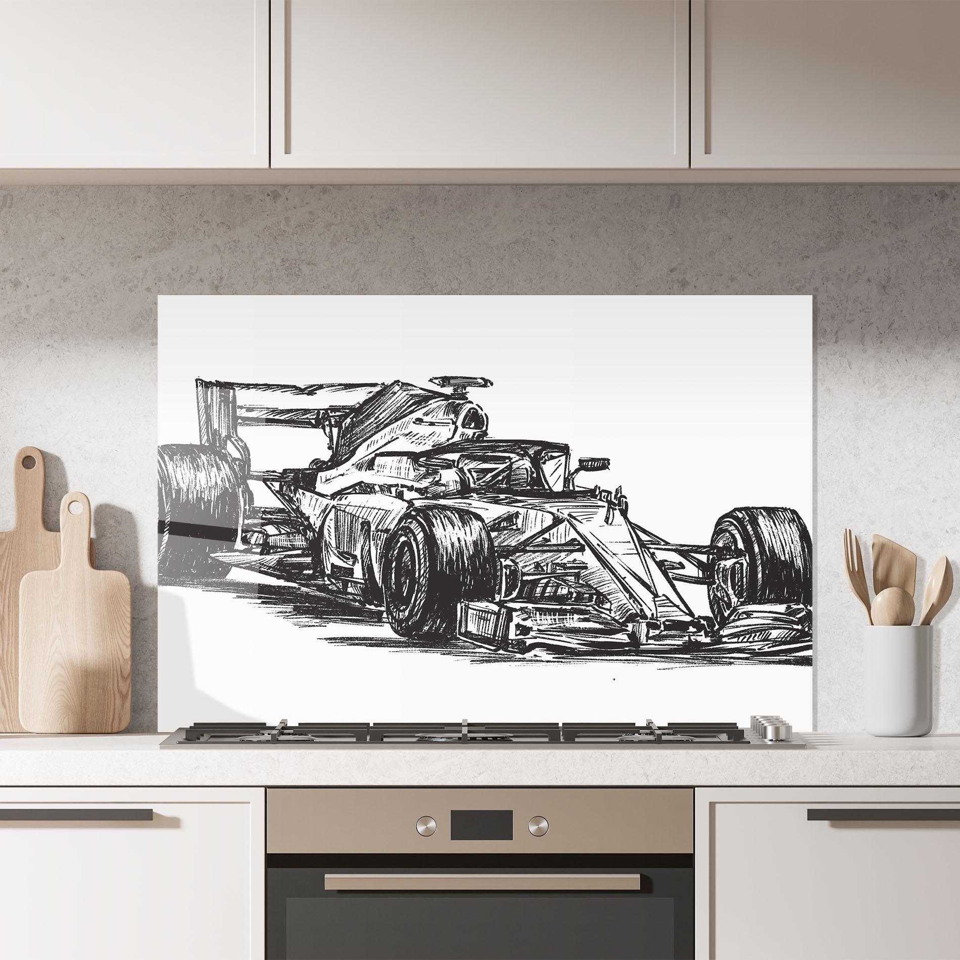 Küchenrückwand Glas Black Line F1 mockup 7