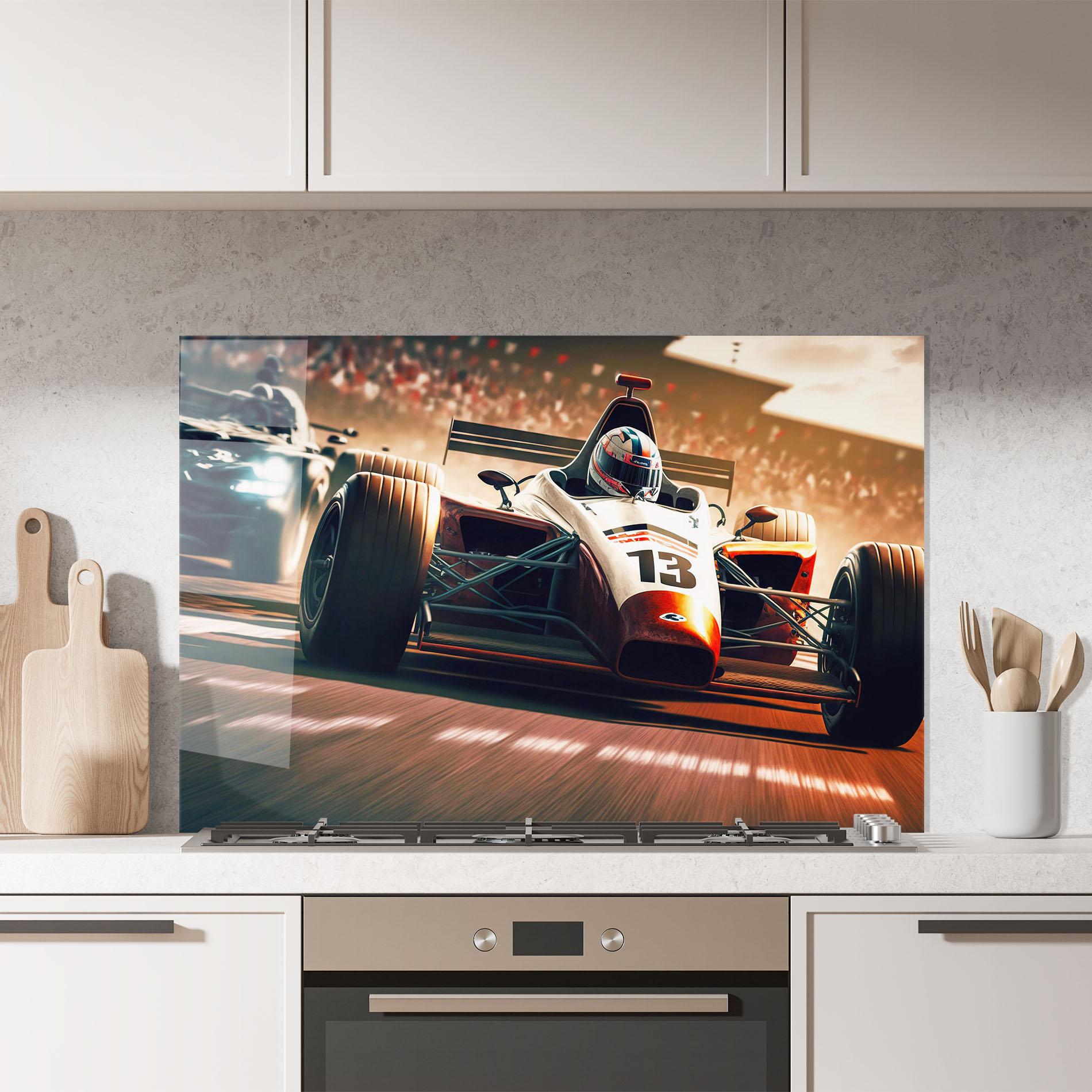 Küchenrückwand Glas Formula 1 Racing mockup 7