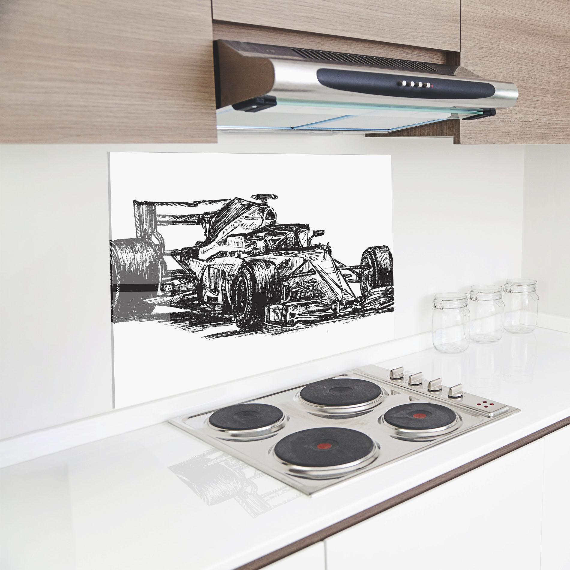 Küchenrückwand Glas Black Line F1 mockup 8