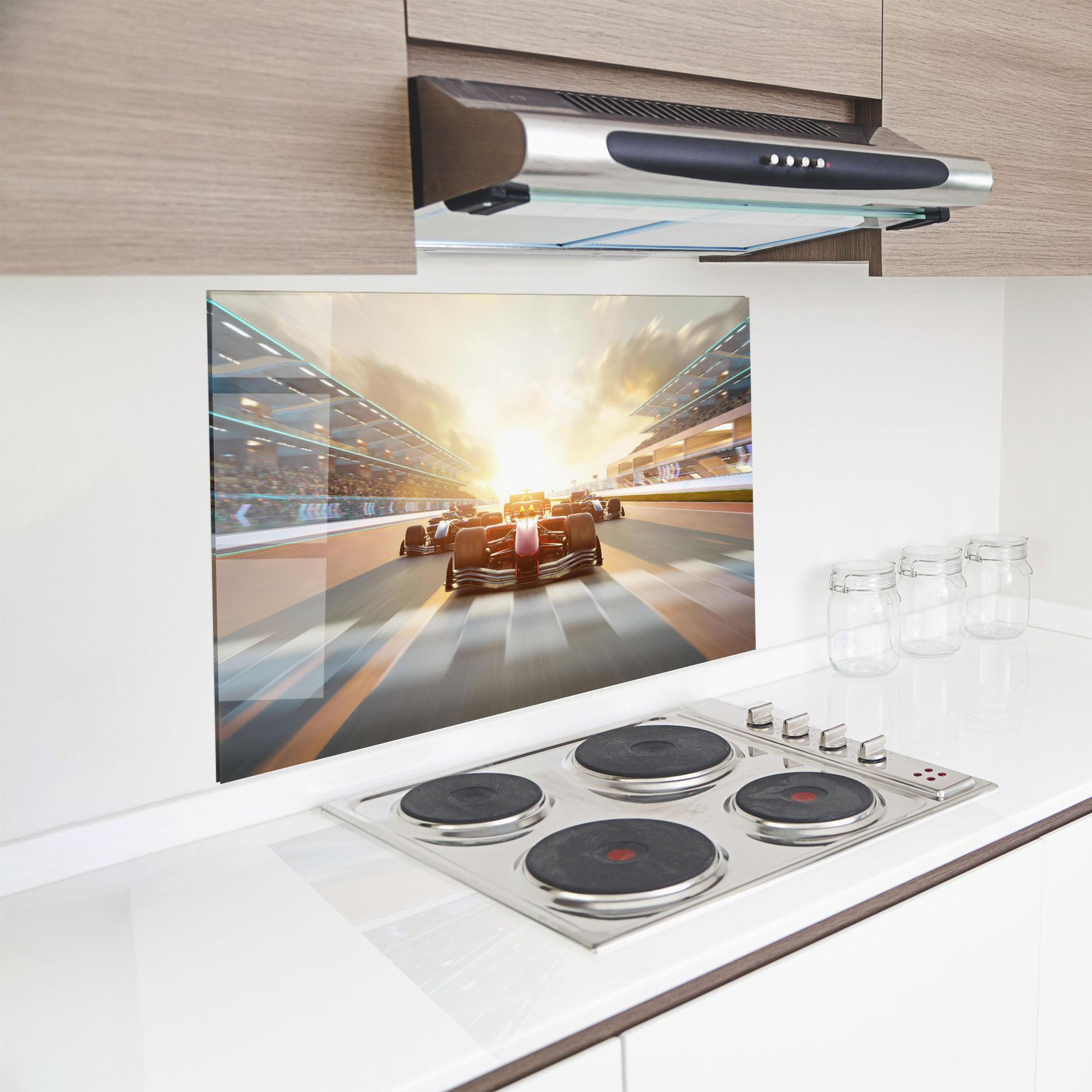 Küchenrückwand Glas F1 Winning mockup 8
