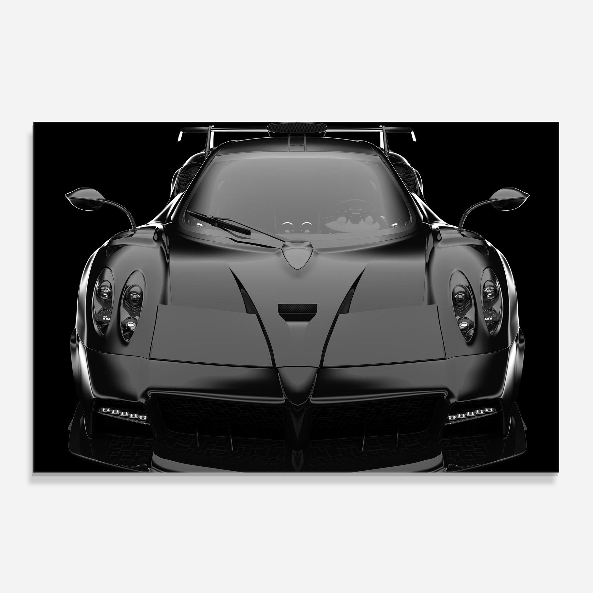 Küchenrückwand Glas Black Matte Pagani mockup 0