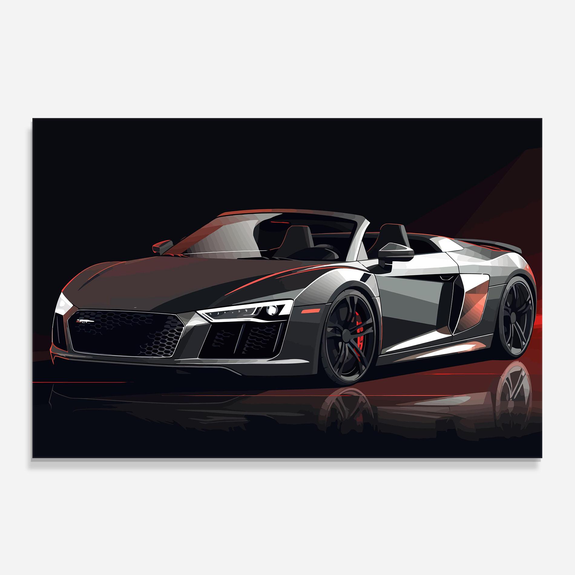 Küchenrückwand Glas Cool Grey Car mockup 0