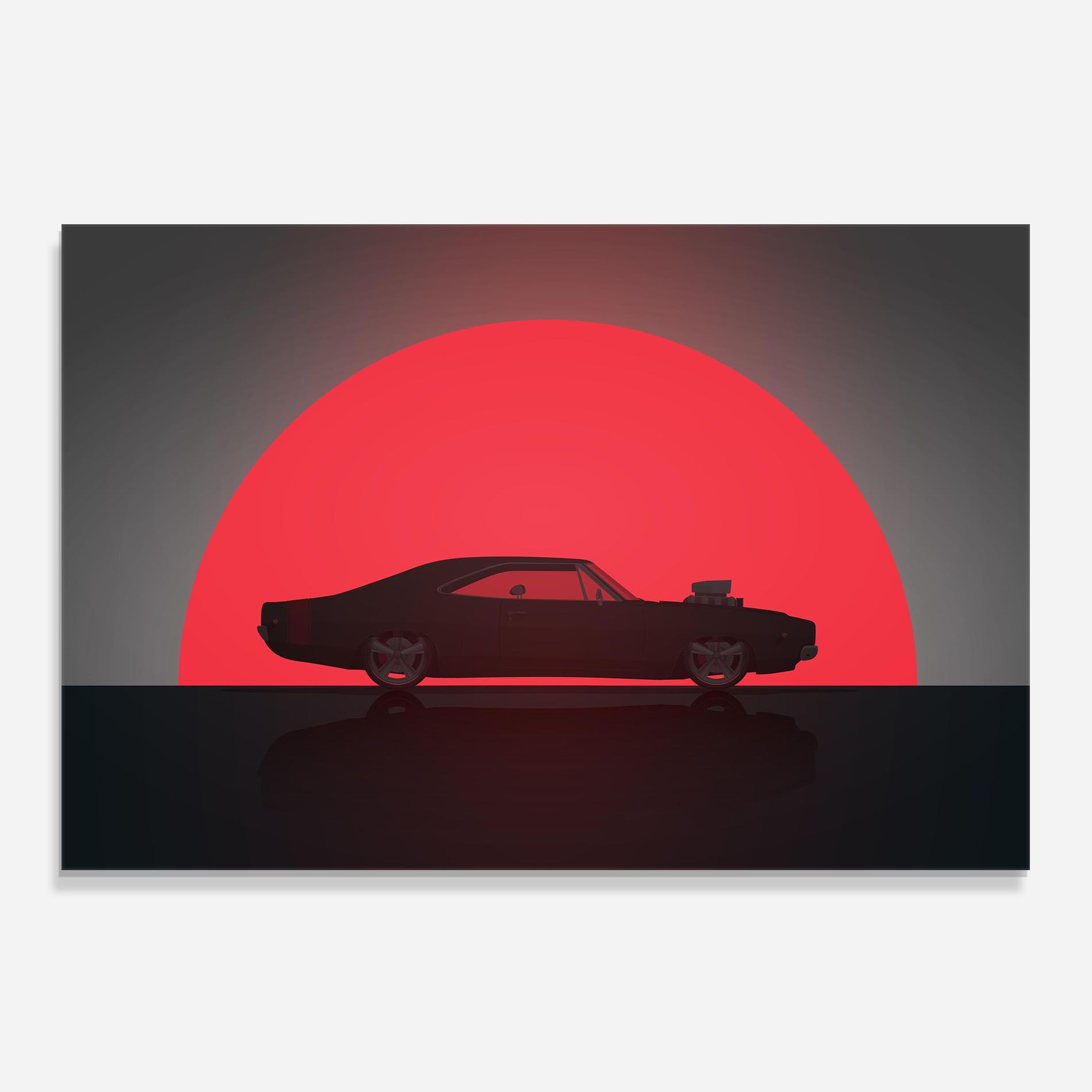 Red Sun Car mockup 0