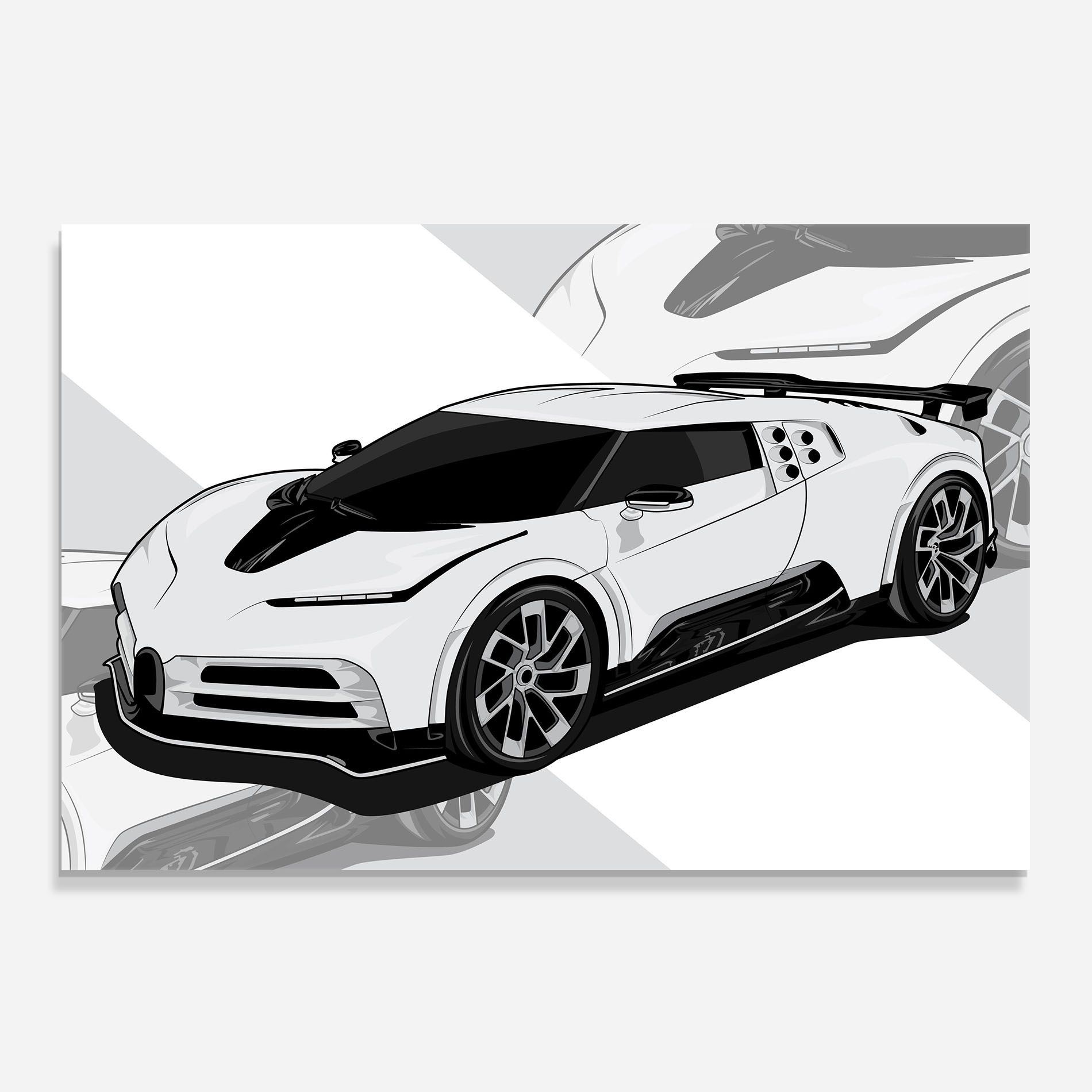 Sport White Car mockup 0